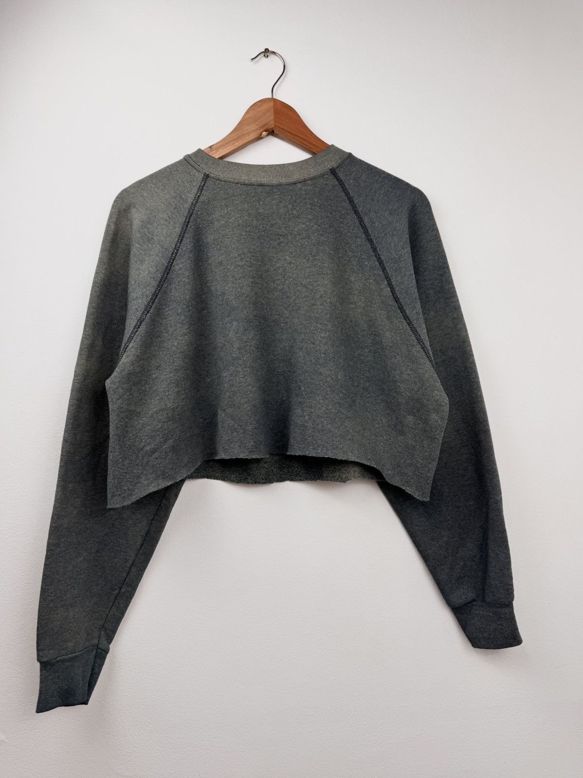 Tultex Tultex Vintage Women Cotton Cropped Sweatshirt Green Size L / US 10 / IT 46 - 5 Thumbnail