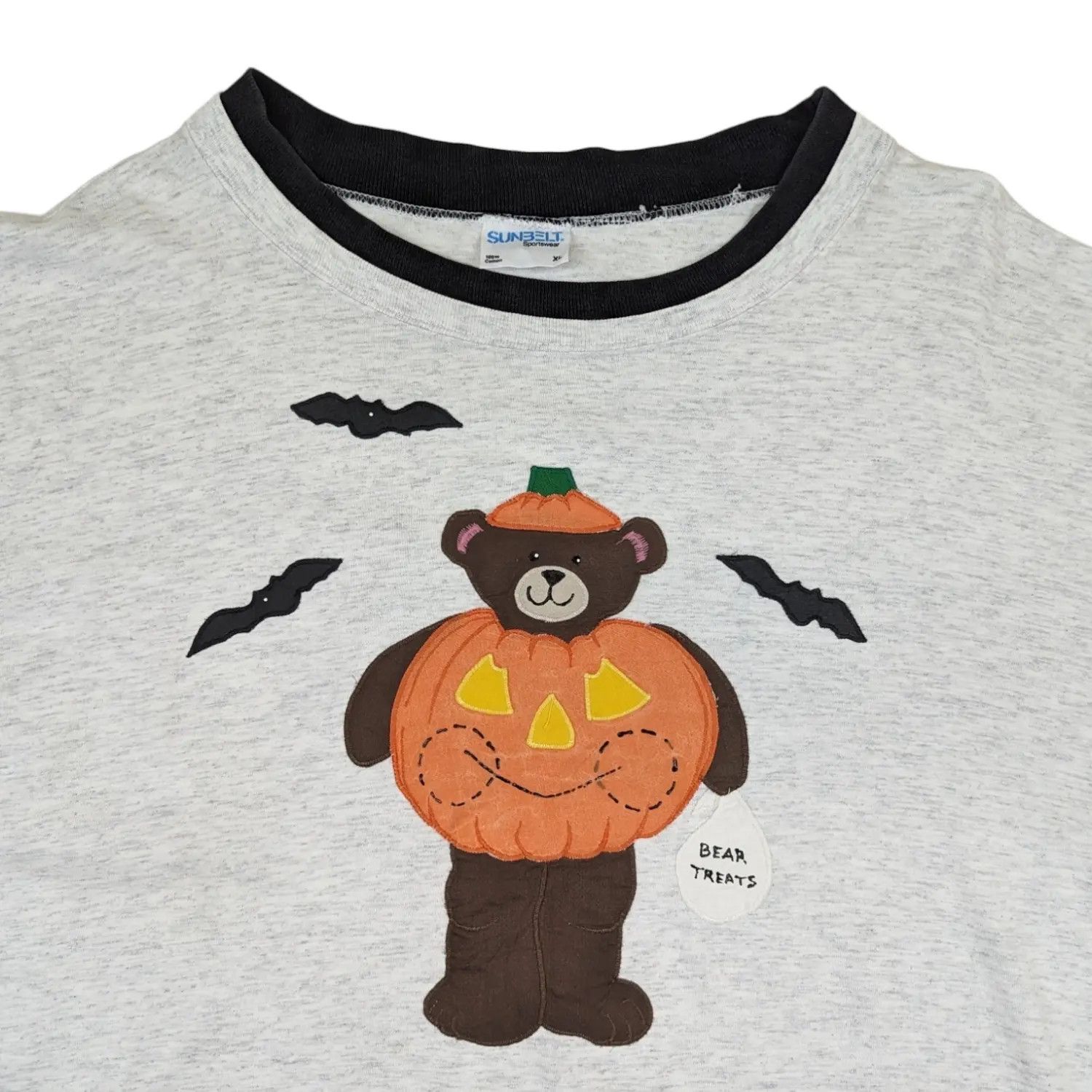 Vintage Vintage SUN BELT Teddy Bear Halloween Pumpkin Graphic Tee Size US XL / EU 56 / 4 - 4 Thumbnail