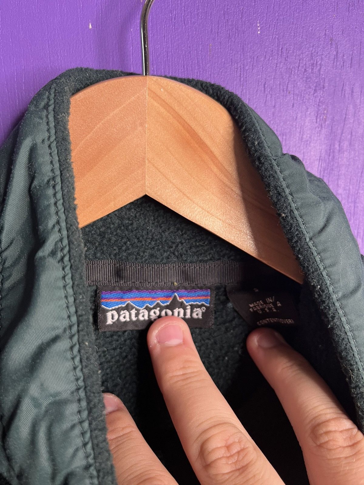 Patagonia × Vintage Vintage 90s Patagonia chest pocket fleece jacket Size US M / EU 48-50 / 2 - 4 Thumbnail