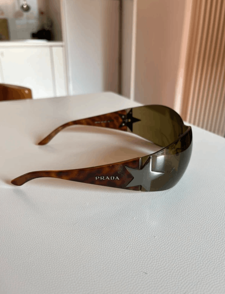 Prada PRADA Sunglasses Star Rimless Sport Flame Vintage Size ONE SIZE - 1 Thumbnail
