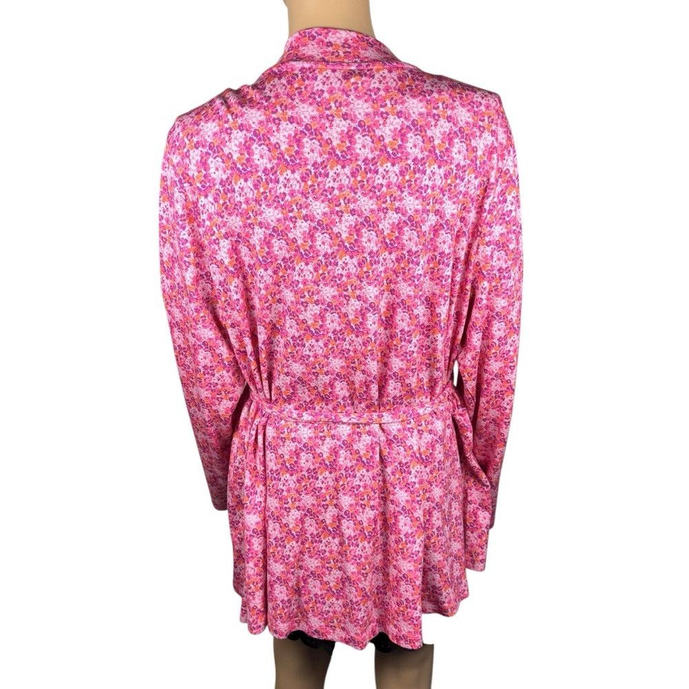 Isaac Mizrahi New Isaac Mizrahi Printed Swing Tie Pink Floral Cardigan Si Size XL / US 12-14 / IT 48-50 - 4 Thumbnail