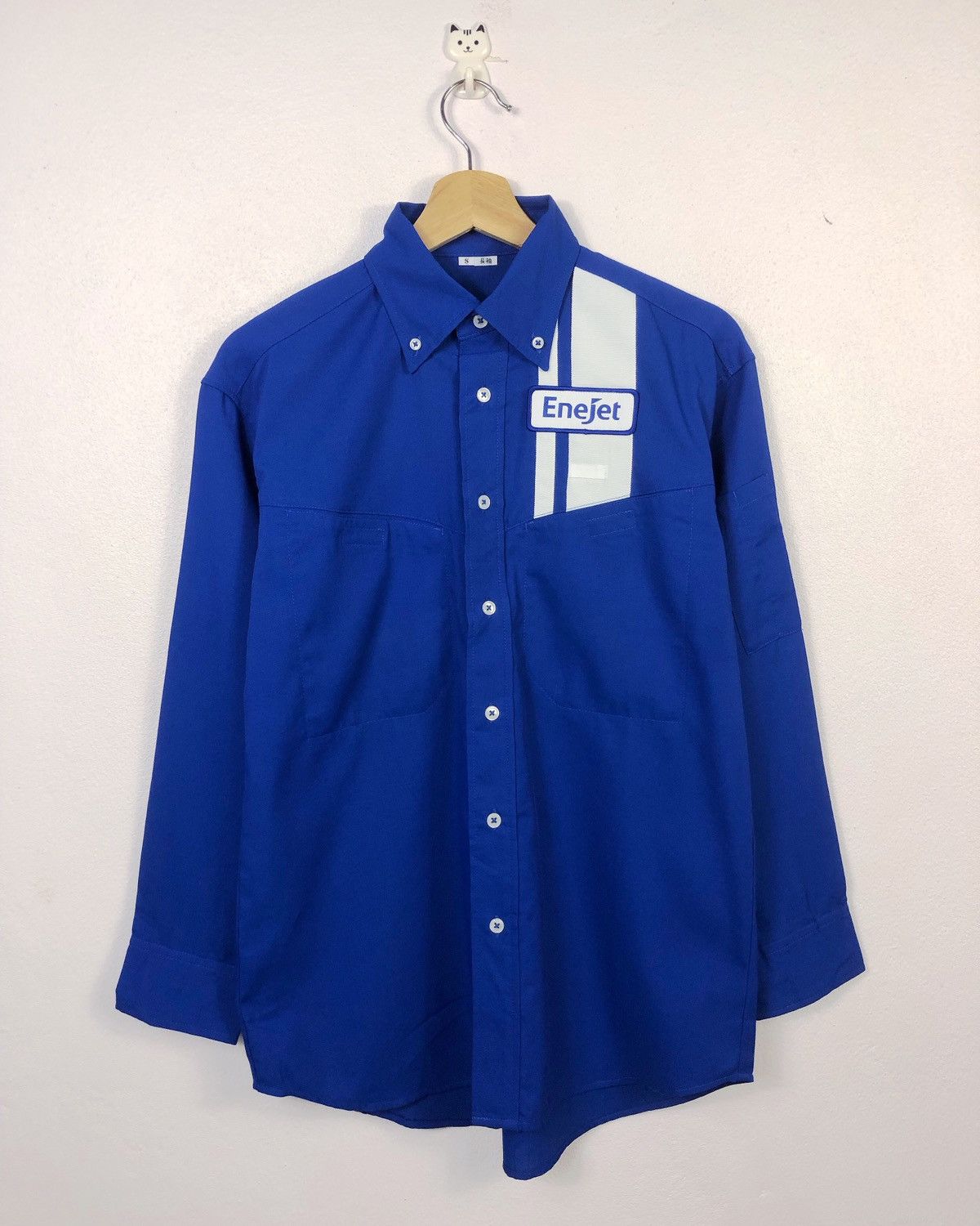 Japanese Brand × Vintage Rare Vintage Eneos Enejet Buttons Down Workers Shirt Size US S / EU 44-46 / 1 - 1 Thumbnail