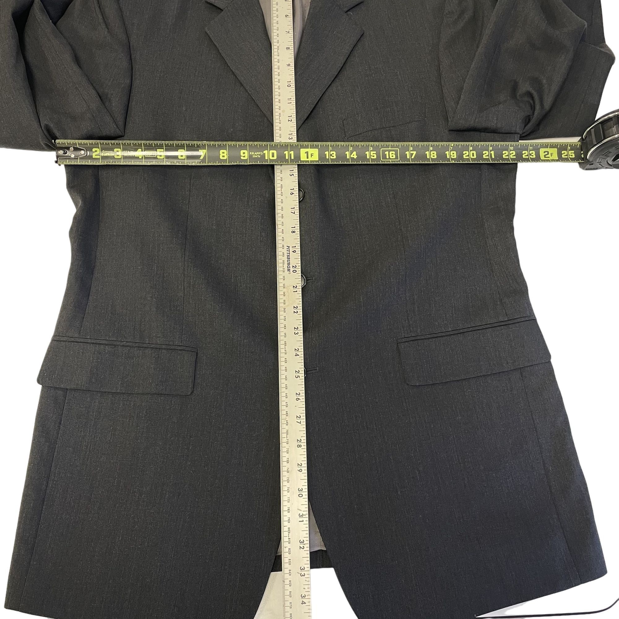 Calvin Klein Calvin Klein MODERN Sport Coat Charcoal Gray 3 btn Jacket Size 42L - 8 Thumbnail