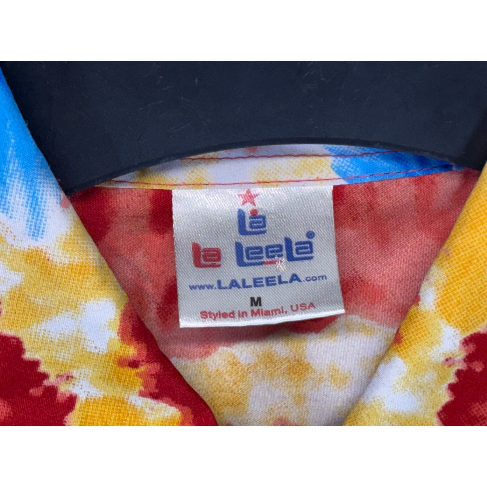 The Unbranded Brand Laleela Hawaiian Floral Shirt Mens Medium Blue Red Button Up Size US M / EU 48-50 / 2 - 5 Thumbnail