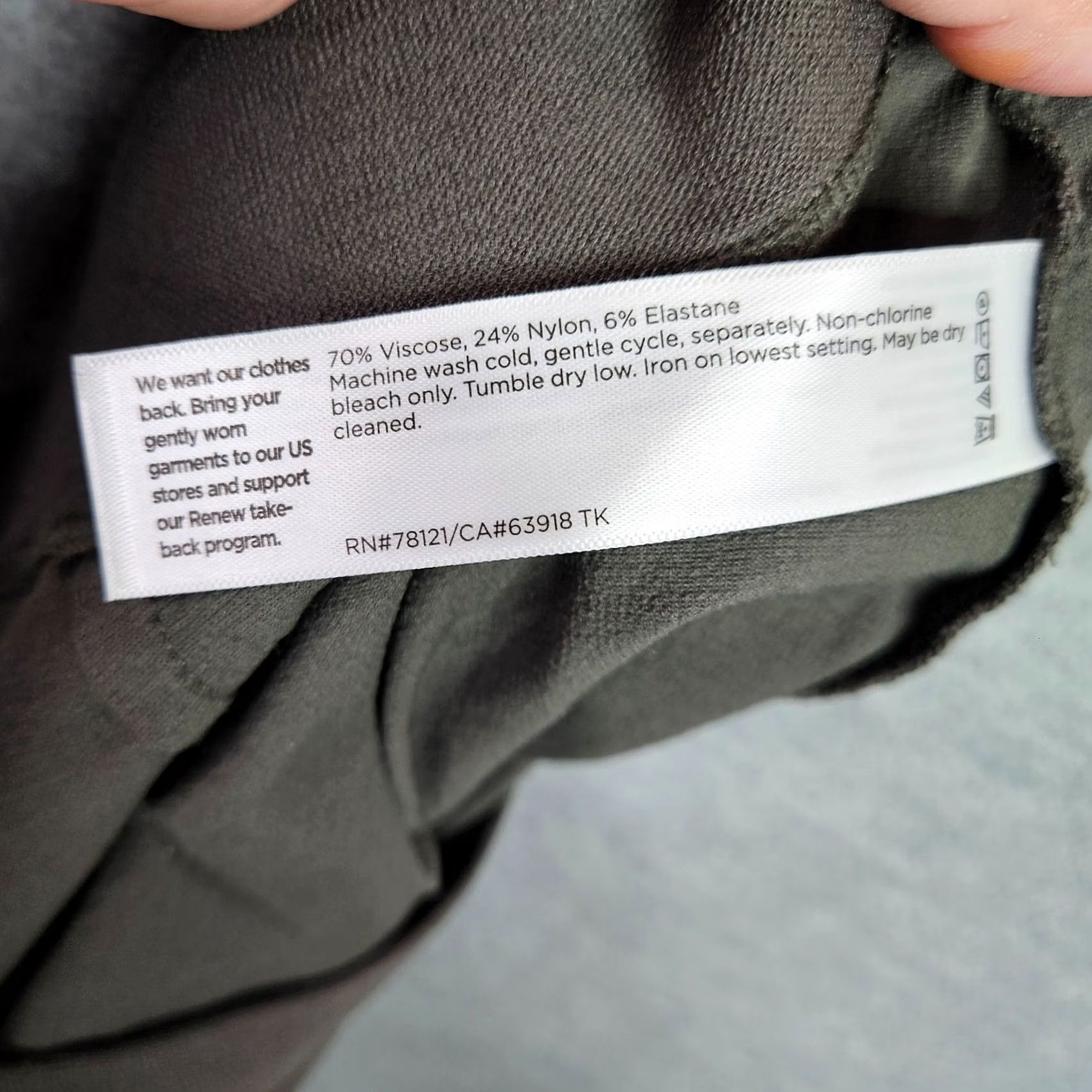 Eileen Fisher Eileen Fisher Pants Women Small Petite Olive Green Pull On Casual Stretch Nylon Viscose Elastane Straight Flat Front Solid Green Regular Womens Size 28" / US 6 / IT 42 - 7 Thumbnail