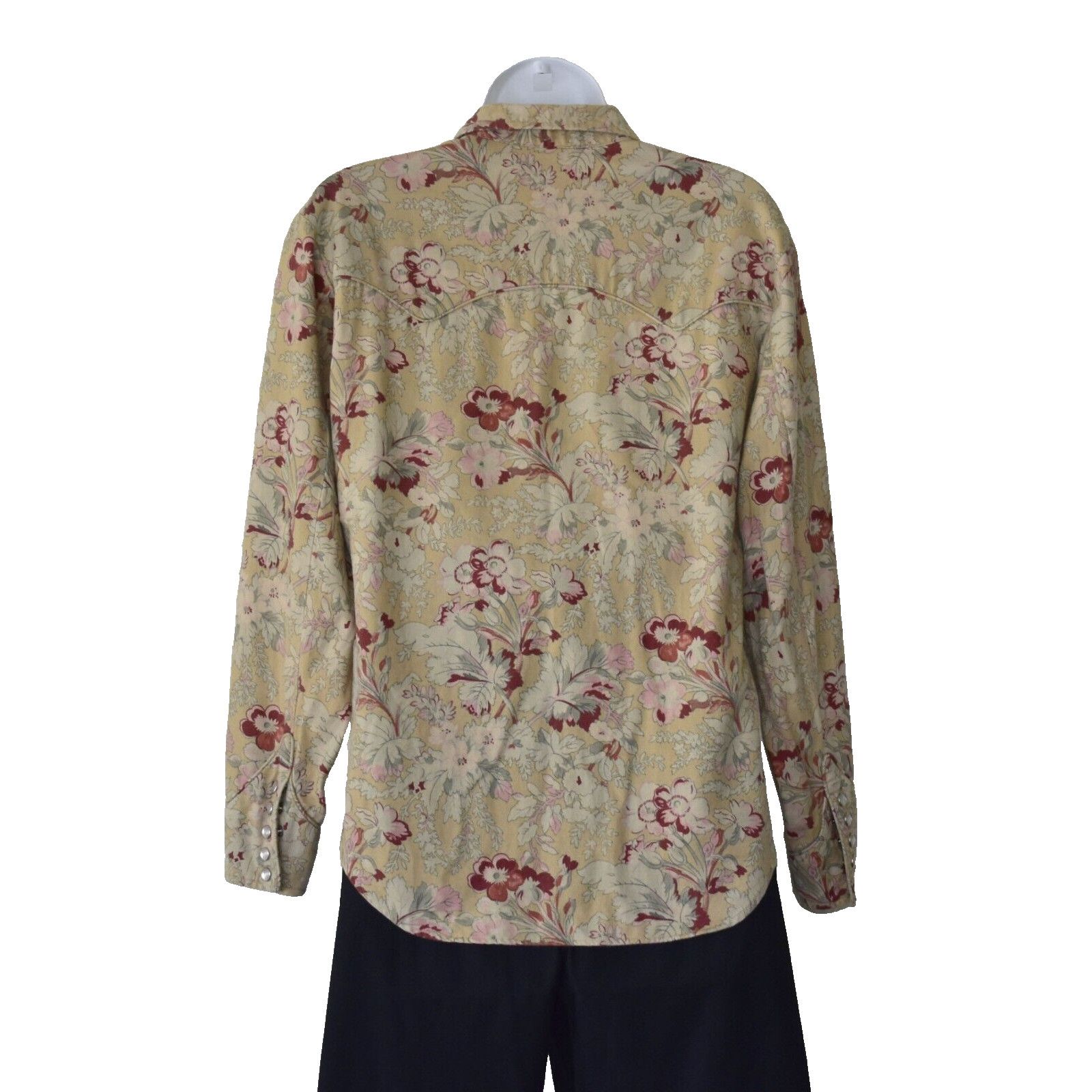 Ralph Lauren NEW RALPH LAUREN Beige Floral Cotton Button Up Shirt Size 4 Size S / US 4 / IT 40 - 2 Thumbnail