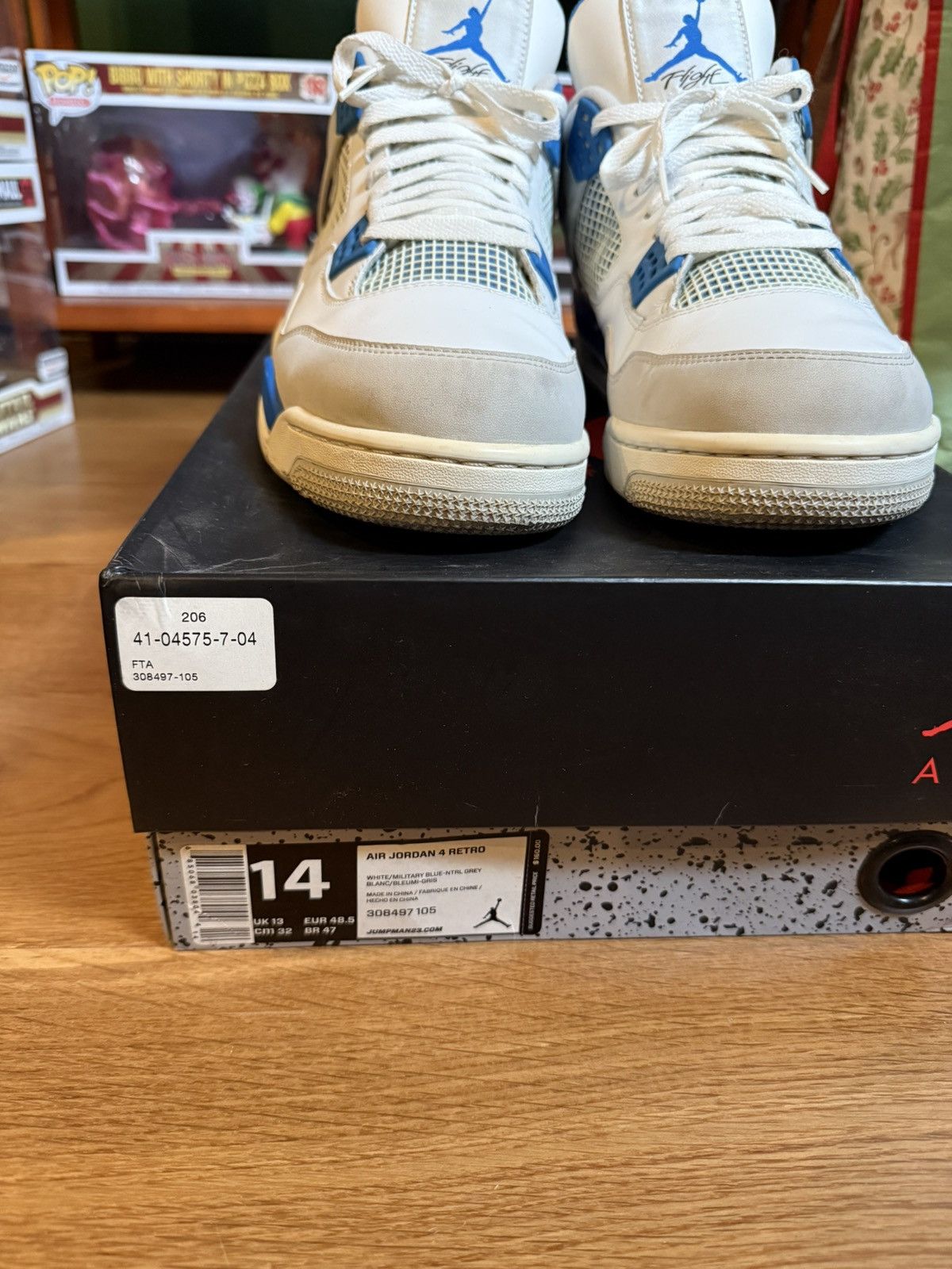 Jordan Brand Air Jordan 4 Military Blue 2012 Size US 14 / EU 47 - 4 Thumbnail