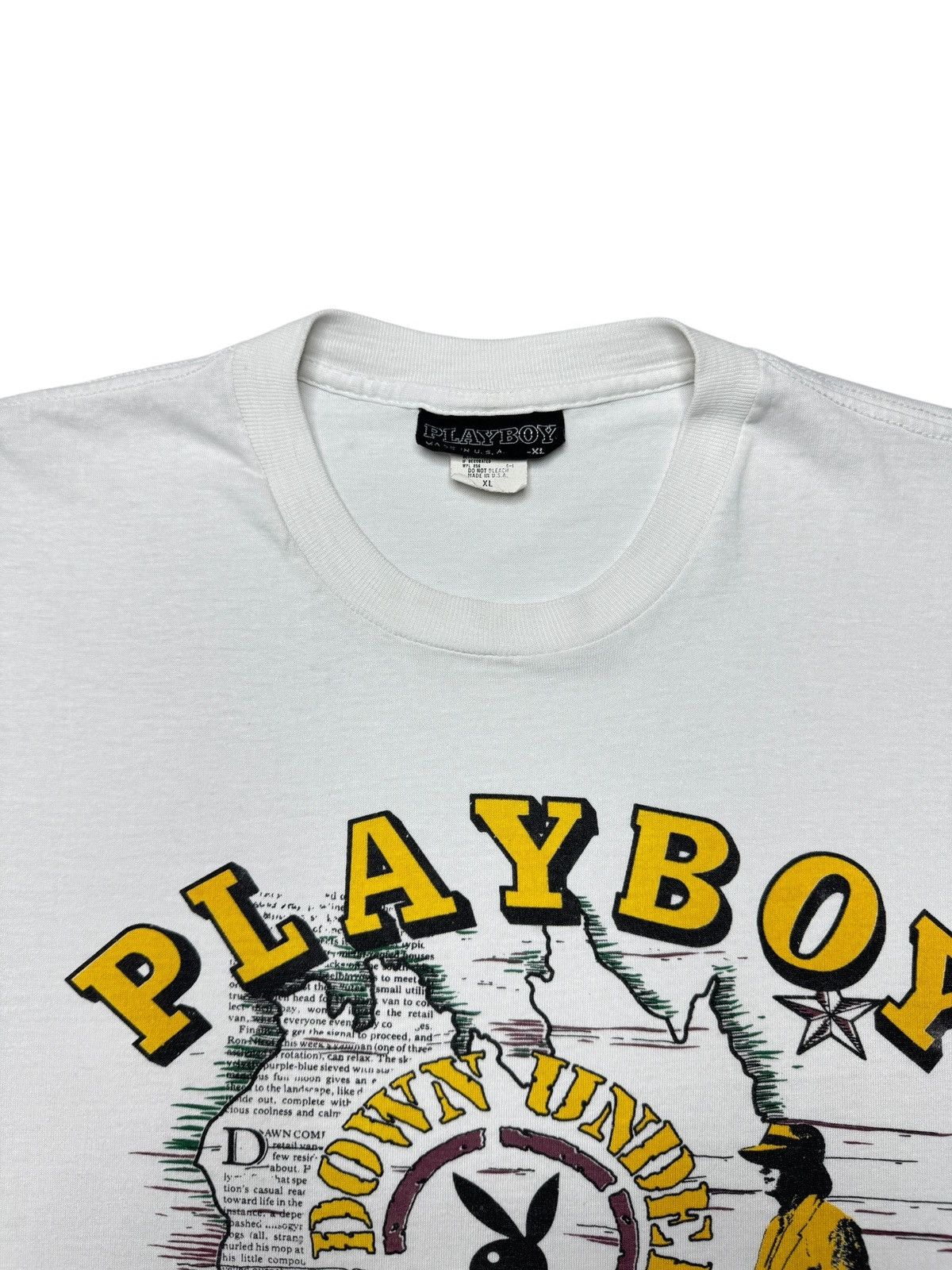 Playboy Vintage 1980’s Playboy Down Under Tee Shirt Size US XL / EU 56 / 4 - 5 Thumbnail