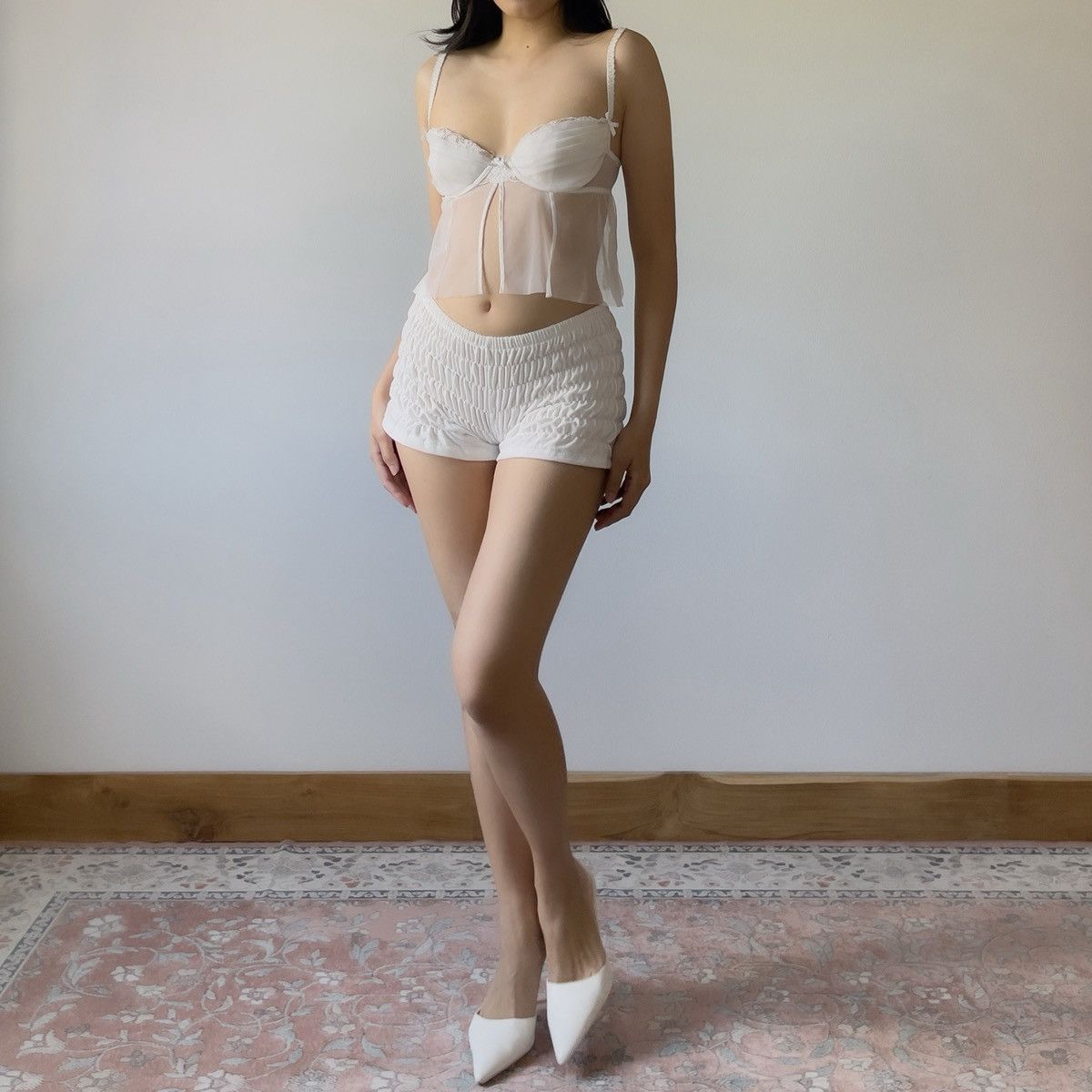 Victoria's Secret Victoria’s Secret White Mesh Babydoll Top (34B/32C) Size S / US 4 / IT 40 - 4 Thumbnail