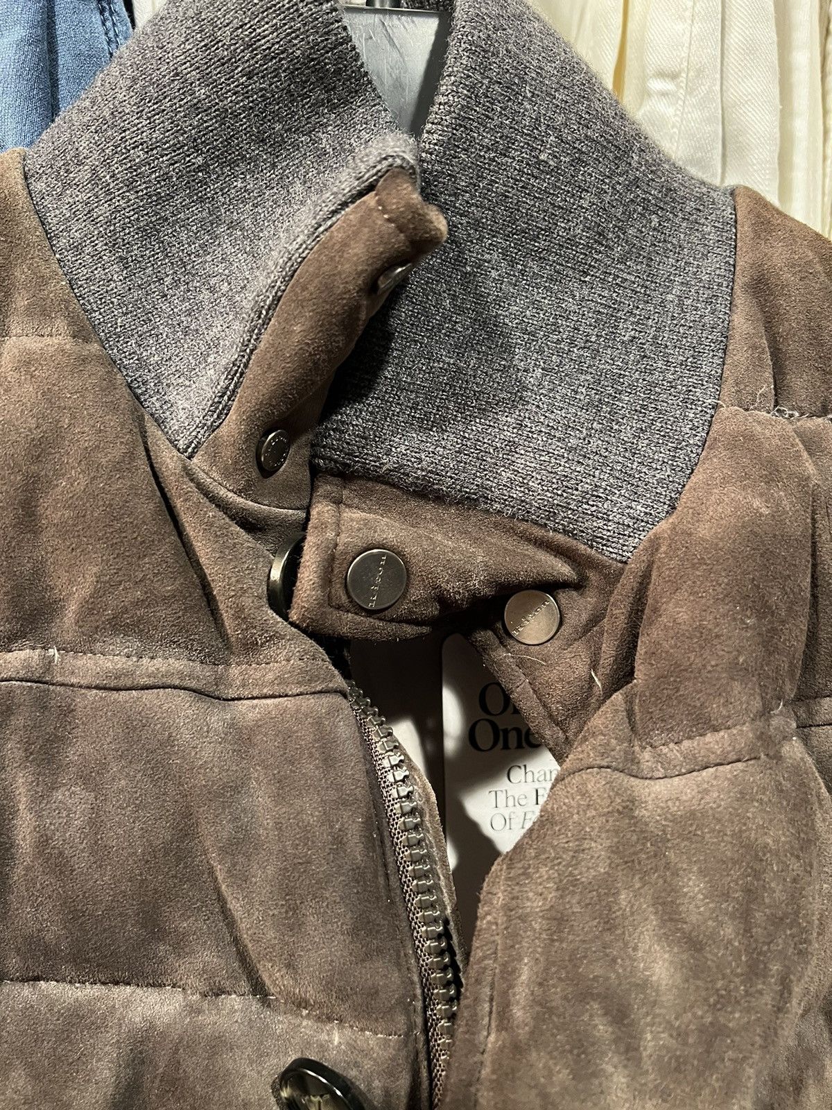 Kiton Suede and wool puffer jacket size IT48 Size US M / EU 48-50 / 2 - 5 Thumbnail