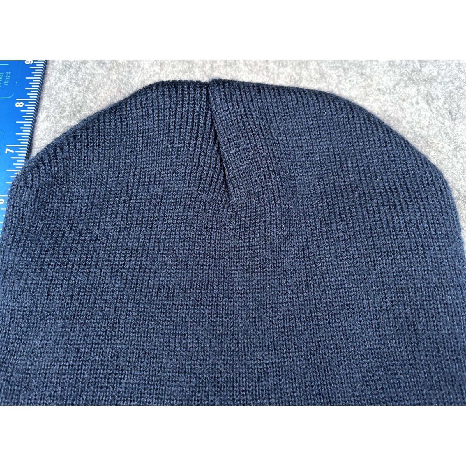 Vintage Cap America Beanie Mens One Size Blue Knit Old Republic Title Logo Size ONE SIZE - 3 Thumbnail
