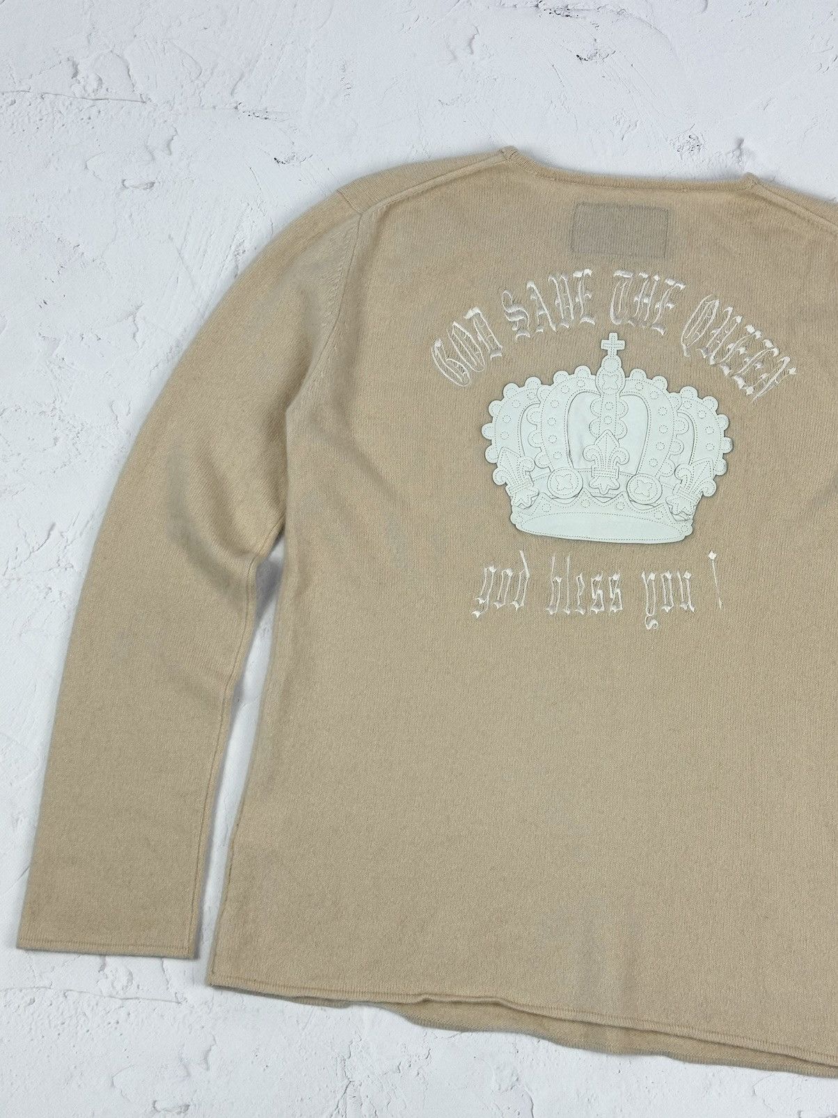 Japanese Brand × Vintage Vintage Made in Japan Cashmere Beige Sweater Size US M / EU 48-50 / 2 - 7 Thumbnail