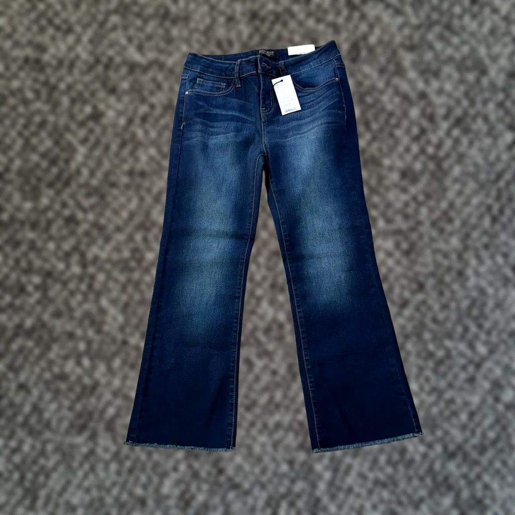 Vintage Judy Blue Jeans Women's 7/28 Blue Stretch Denim Crop Flare Fit Size 28" / US 6 / IT 42 - 1 Thumbnail