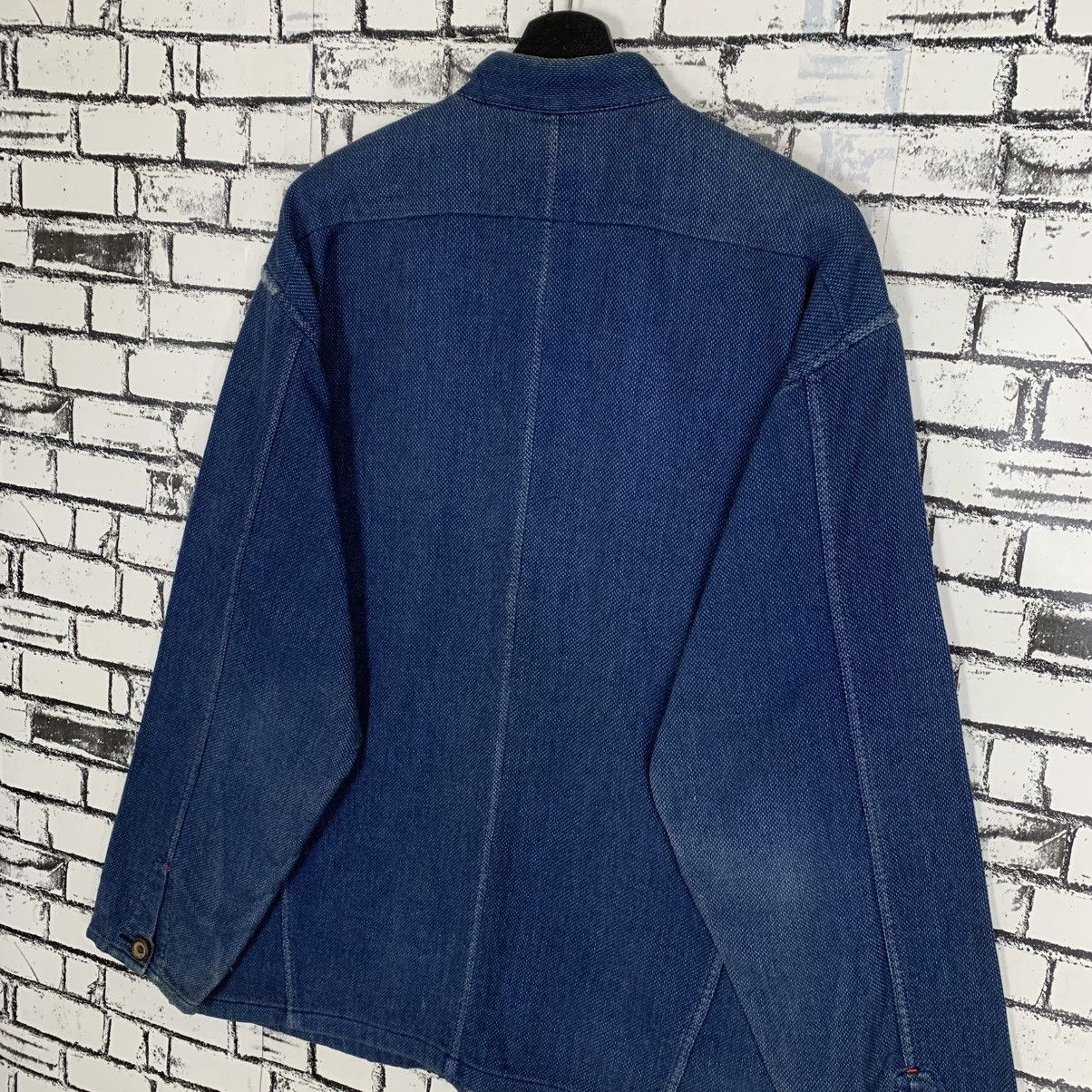 Pure Blue Japan Pure Blue Japan Indigo Mandarin Collar Jacket Men Size 2 Size XS / US 0-2 / IT 36-38 - 8 Thumbnail