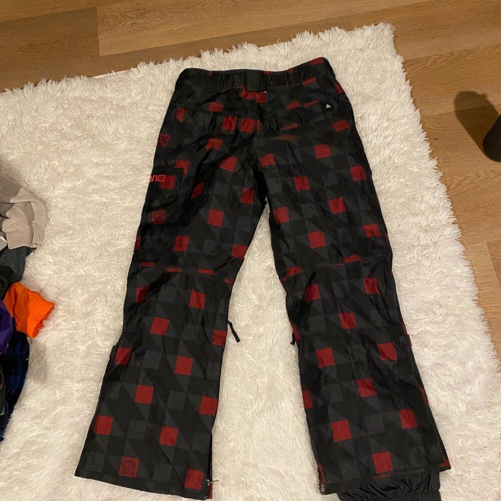 Burton Vintage 90s Burton Dryride Checkered Pattern Flannel Snowpa Size US 32 / EU 48 - 2 Thumbnail