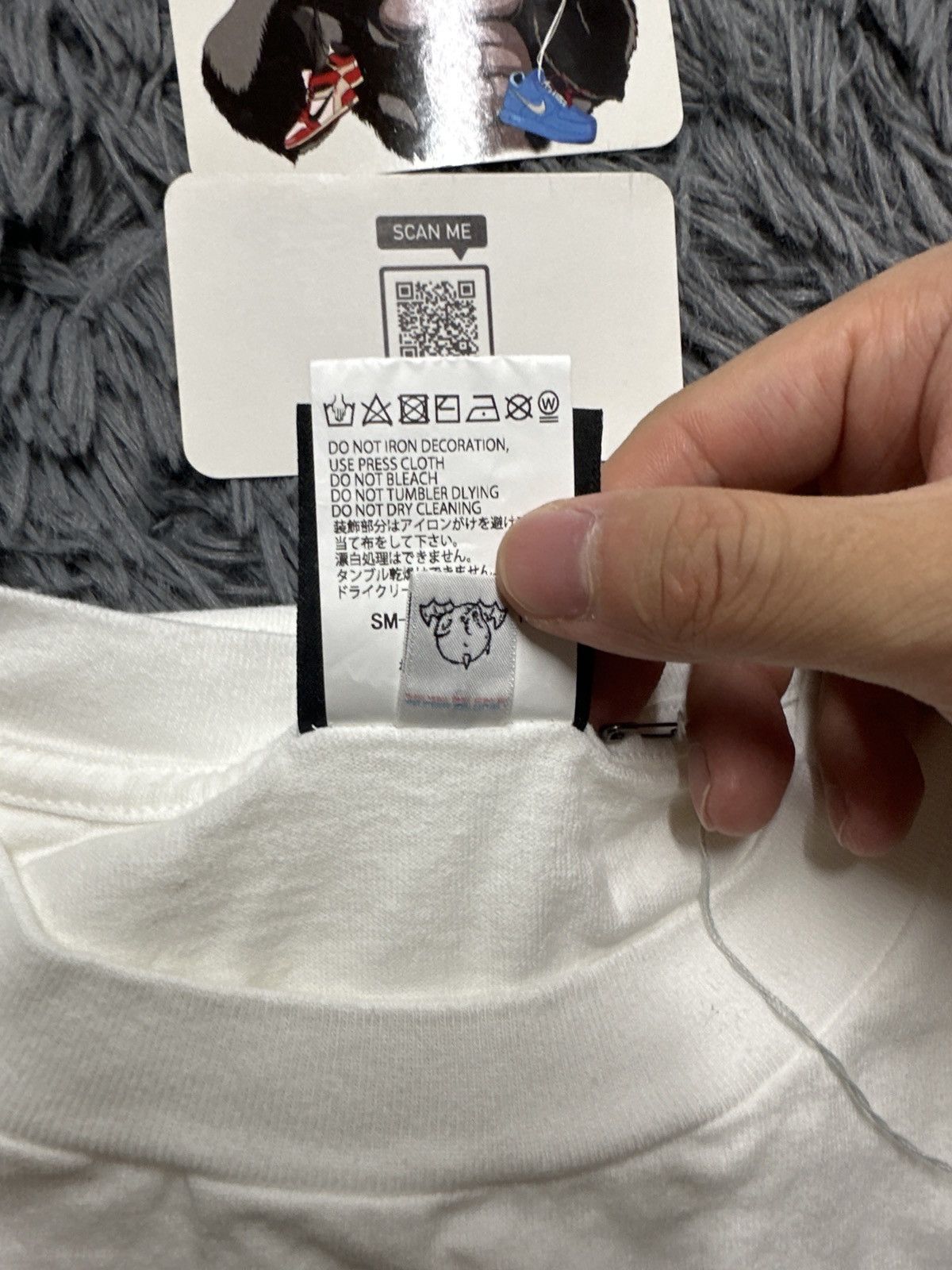 Saint Michael SAINT Mxxxxxx Logo Tee White/Blue (Ribon Tee) Size US XL / EU 56 / 4 - 8 Thumbnail