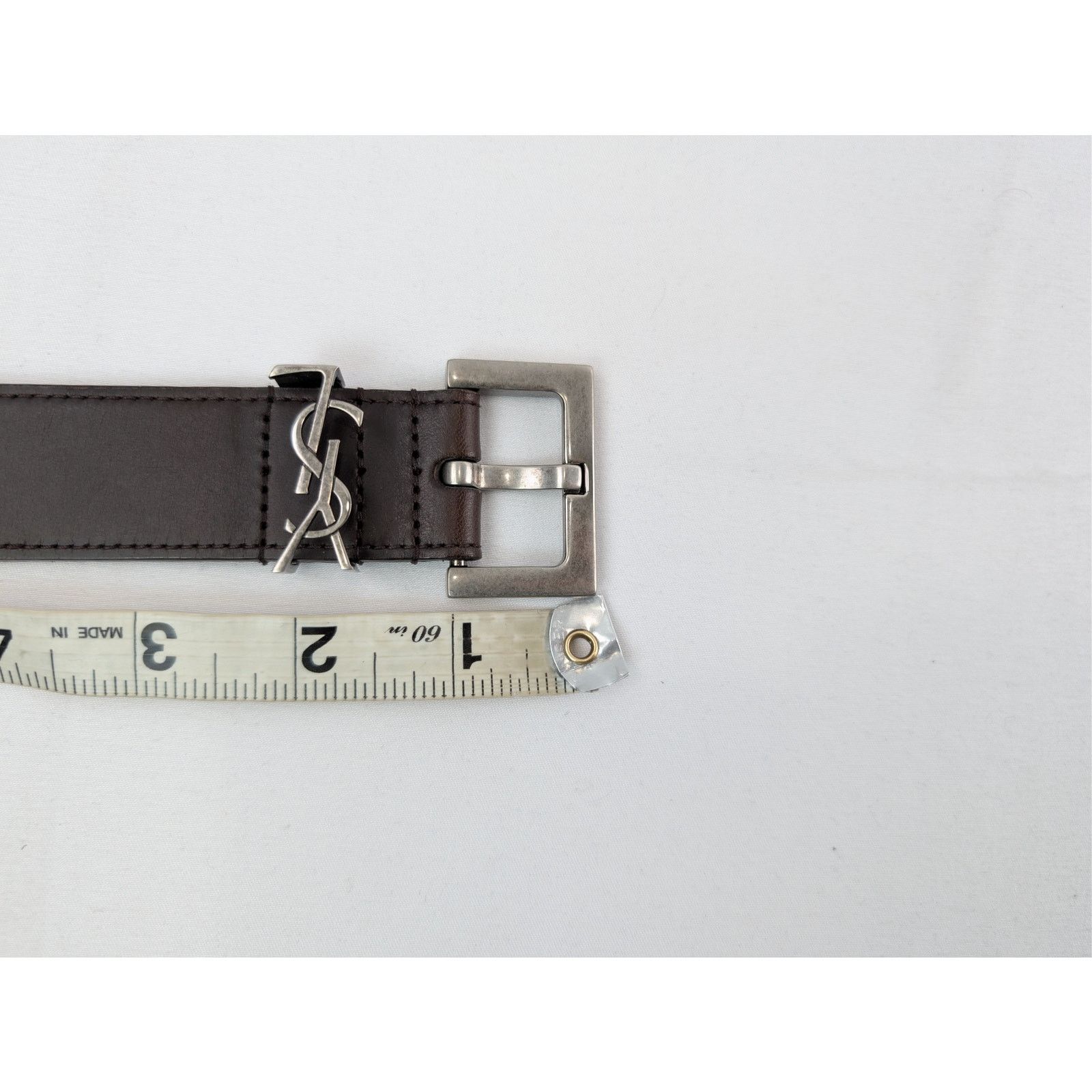 Saint Laurent Paris o1rshd1 Size: 85 / YSL Cintura Vegetal Icard Aged Belt Brown Size 34 - 12 Thumbnail