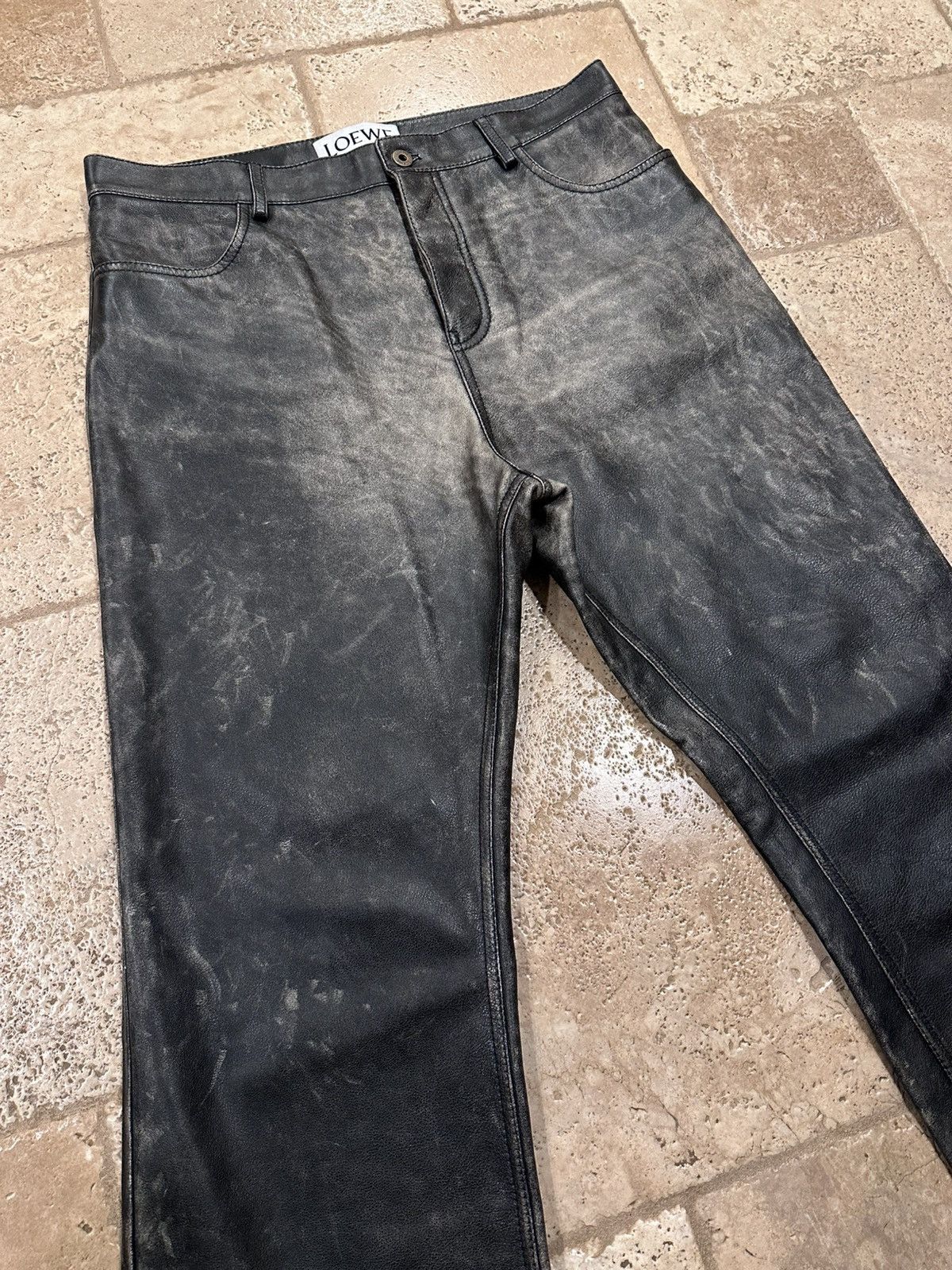 Loewe Loewe Calfskin Nappa Aged Leather Pants Size US 34 / EU 50 - 3 Thumbnail