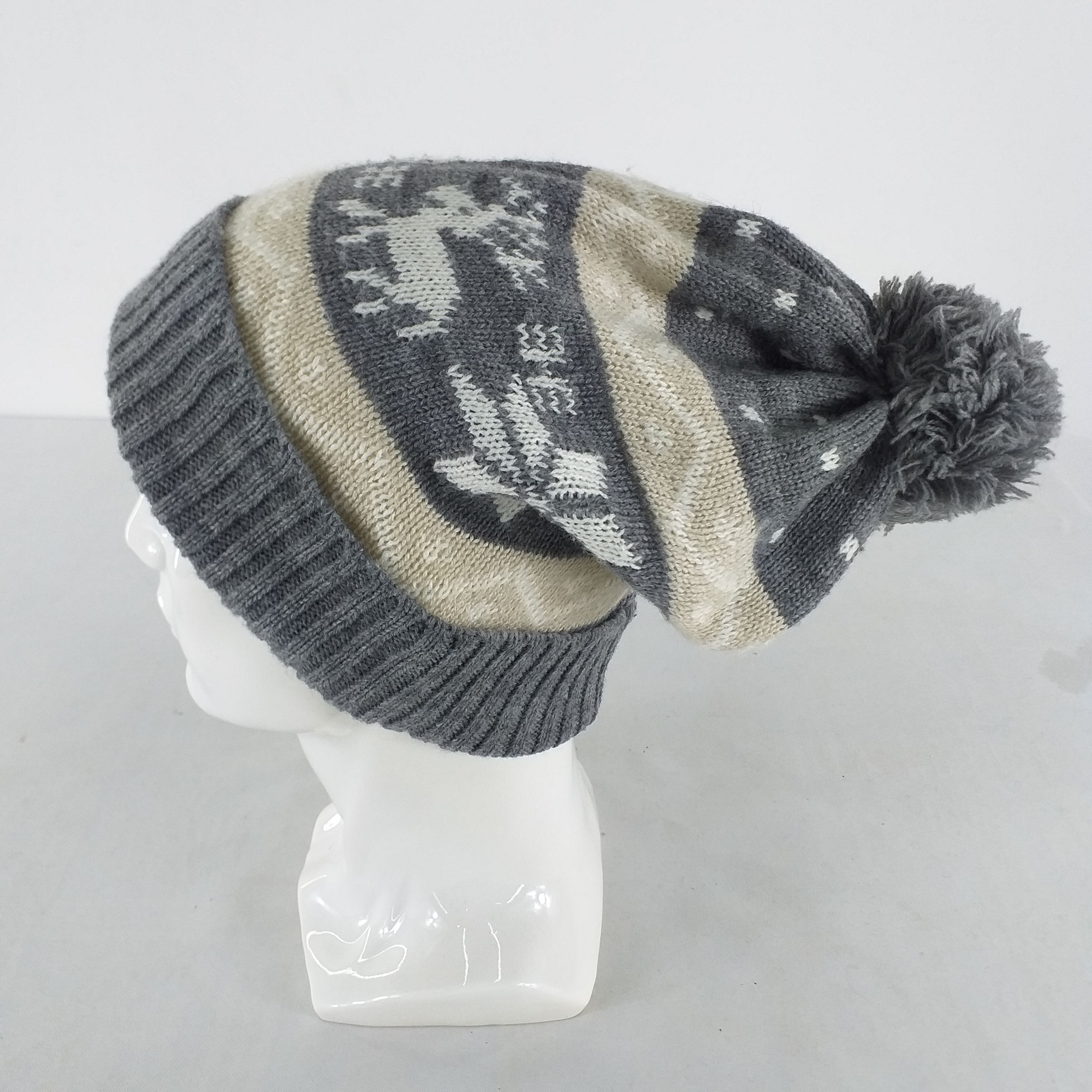 Japanese Brand Deer Figure Snow Cap Hat Beanie -BN404 Size ONE SIZE - 2 Thumbnail