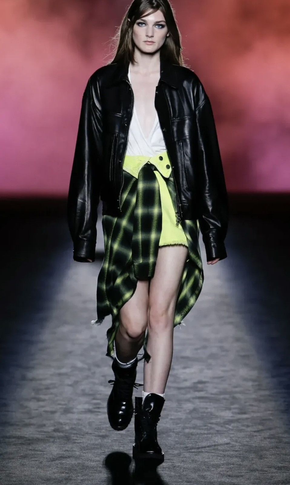 Amiri SS19 Amiri raw hem flannel waist wrap shirt Size ONE SIZE - 2 Thumbnail