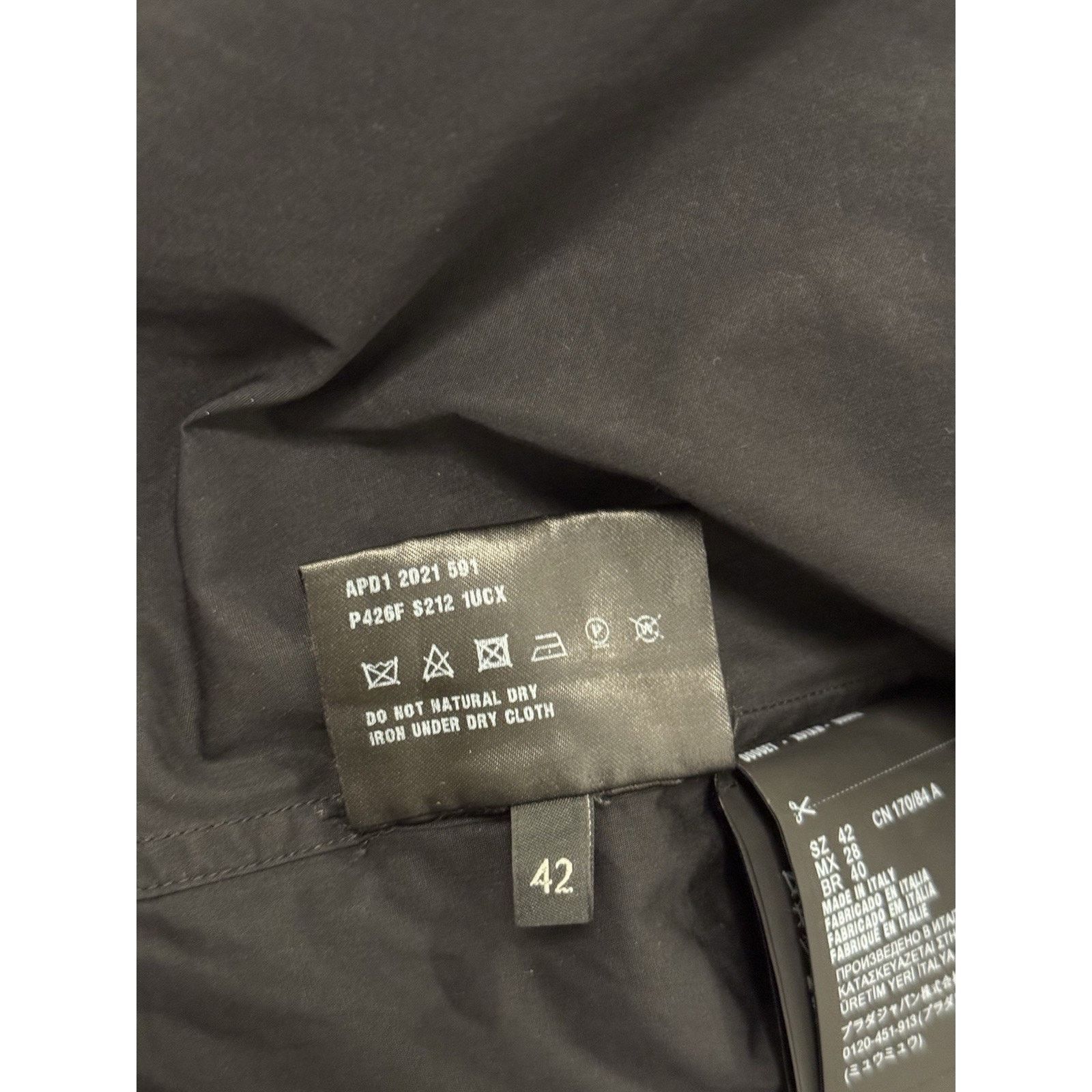 Prada PRADA Re-Nylon Black Short Sleeve Shirt Triangle Logo 42 Size US L / EU 52-54 / 3 - 7 Thumbnail