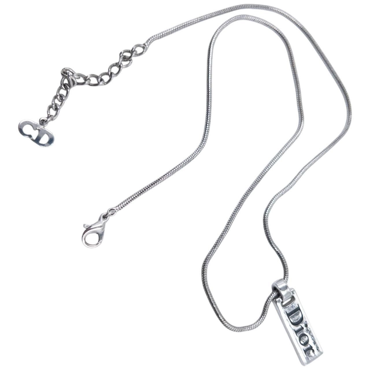 Dior Vintage Dior Silver Pendant Necklace Size ONE SIZE - 1 Thumbnail