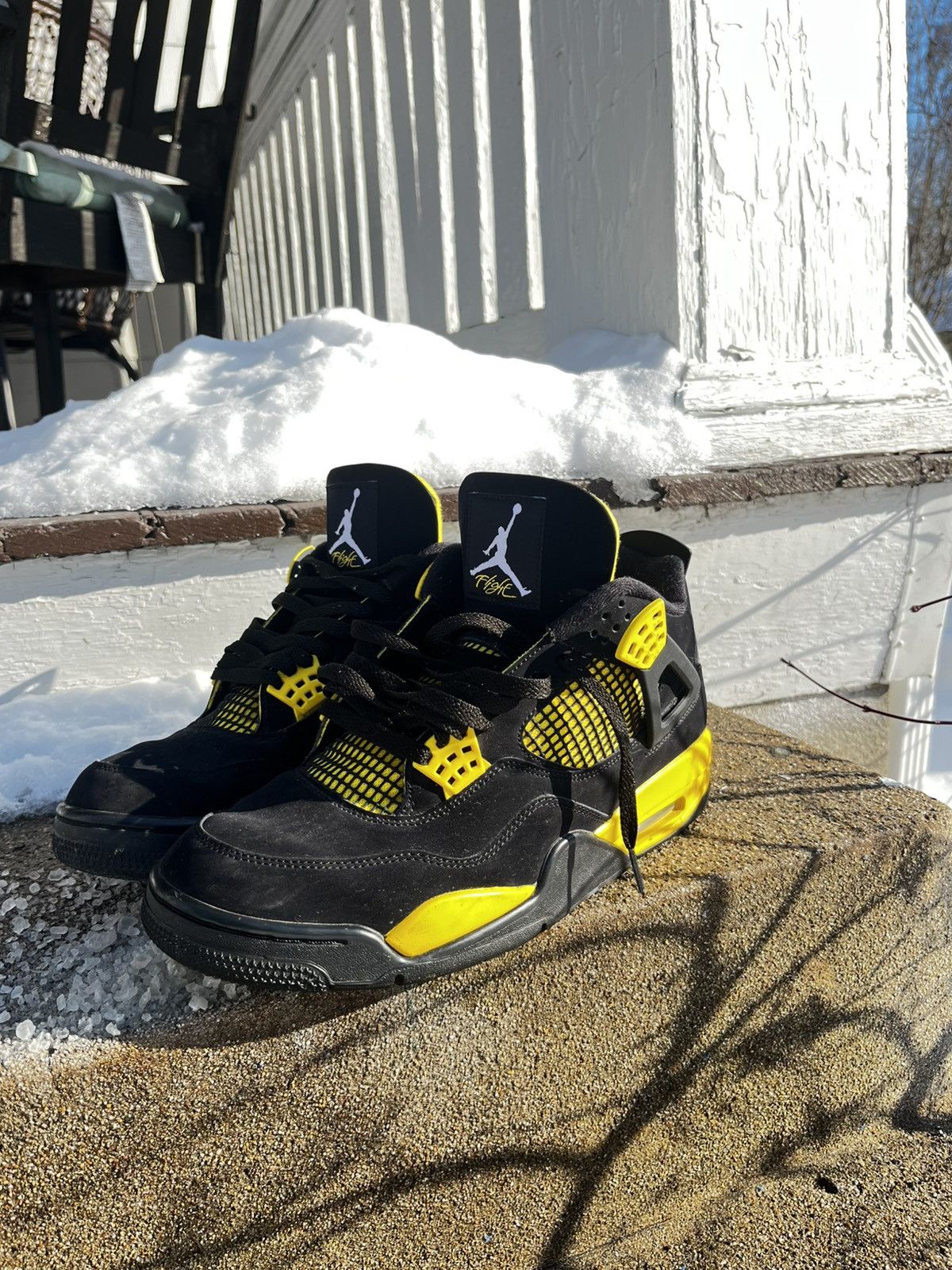 Jordan Brand Air jordan 4’s “thunders” yellow & black Size US 12 / EU 45 - 10 Thumbnail
