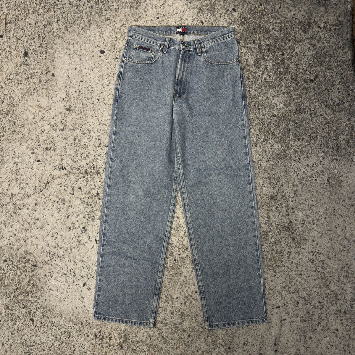 Vintage Vintage Tommy Jeans Faded Light Wash Denim Skater ERD Grunge Size US 31 - 1 Thumbnail