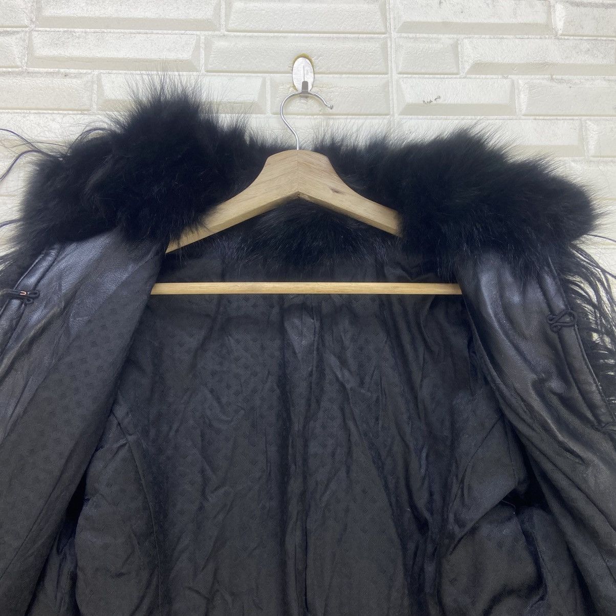 Japanese Brand Japanese Brand Blue Fox Fur Lamb Leather Wool Coat Size M / US 6-8 / IT 42-44 - 12 Thumbnail