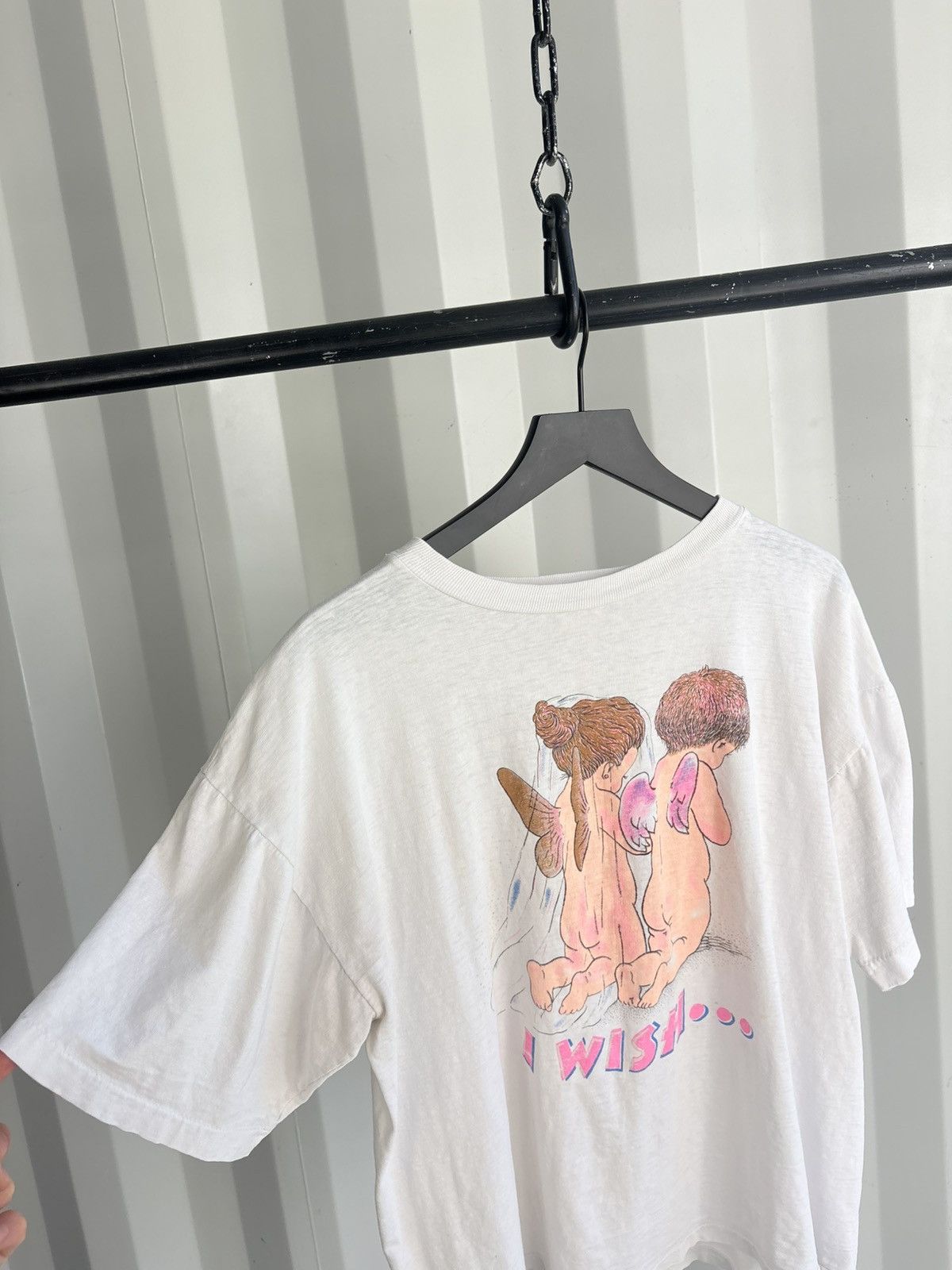Vintage Thrashed Angels I Wish Distressed Faded Shirt Grunge Band Size US XL / EU 56 / 4 - 4 Thumbnail