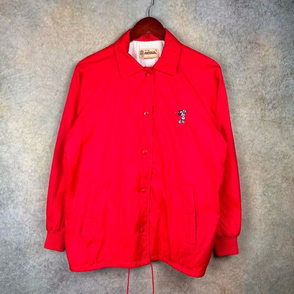 Disney × Vintage Vintage 80s Disney Minnie Mouse Golf Jacket Sz 36 Red Size L / US 10 / IT 46 - 1 Thumbnail