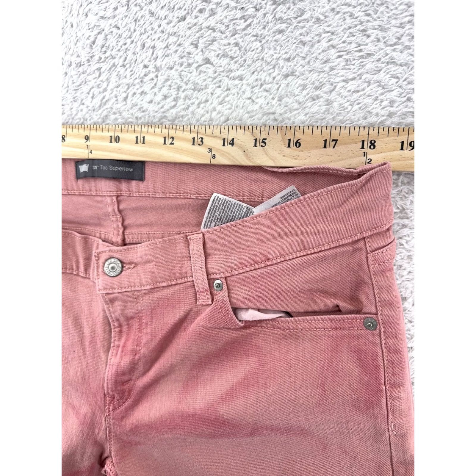 Levi's Levi's 524 Too Superlow Jeans Womens 17M Pink Red Straight Denim Pants Hippie Retro Size 38" / US 16 / IT 52 - 4 Thumbnail