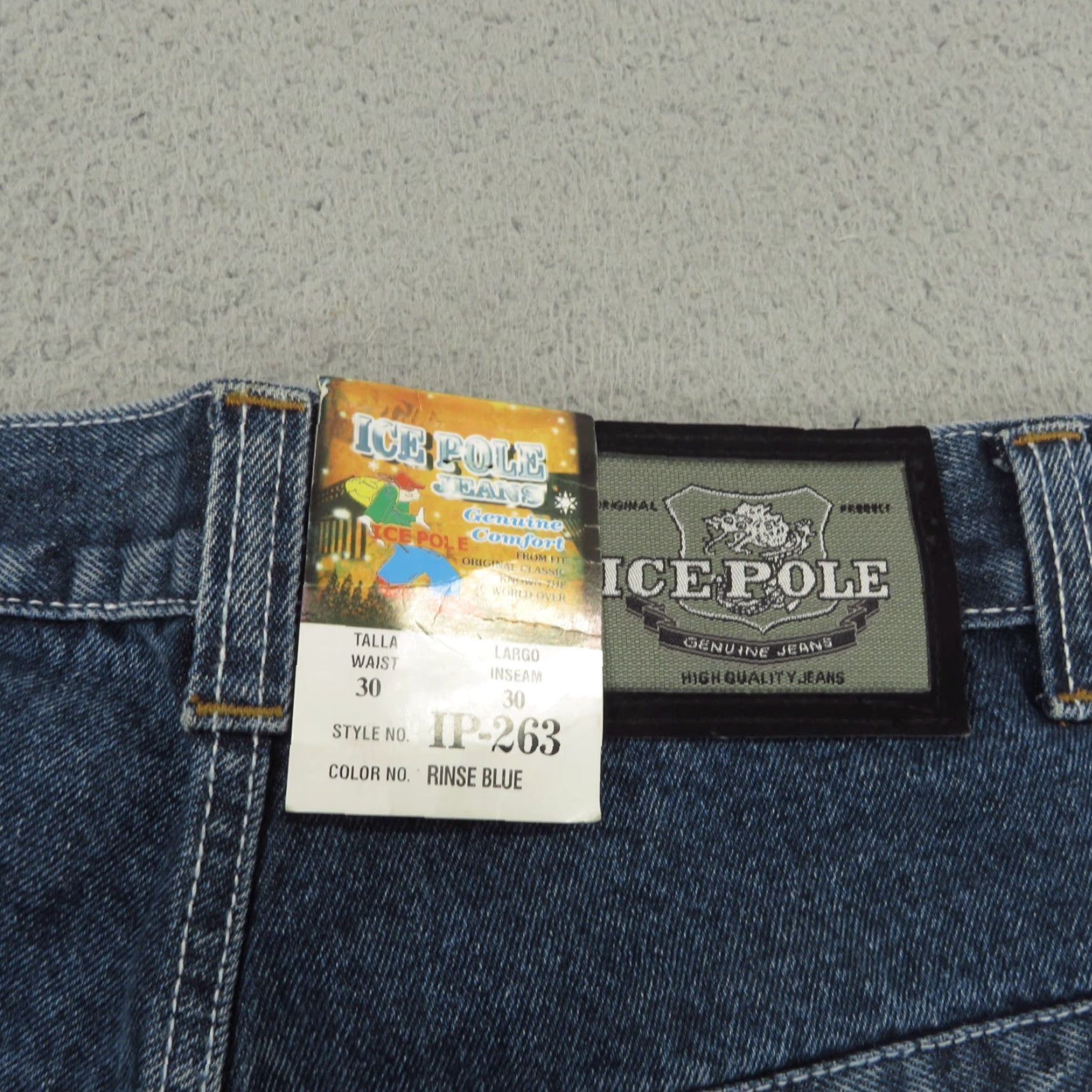 Poler VINTAGE Ice Pole Baggy Jeans Men 30x30 Y2K Embroidered Skater Grunge Wide-Leg VTG 5-Pocket Denim Blue Jeans Mens Size US 30 / EU 46 - 4 Thumbnail