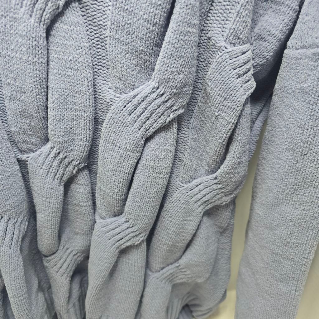J. Jill Women's J.Jill Blue Chenille Crew Neck Sweater M Size M / US 6-8 / IT 42-44 - 2 Thumbnail