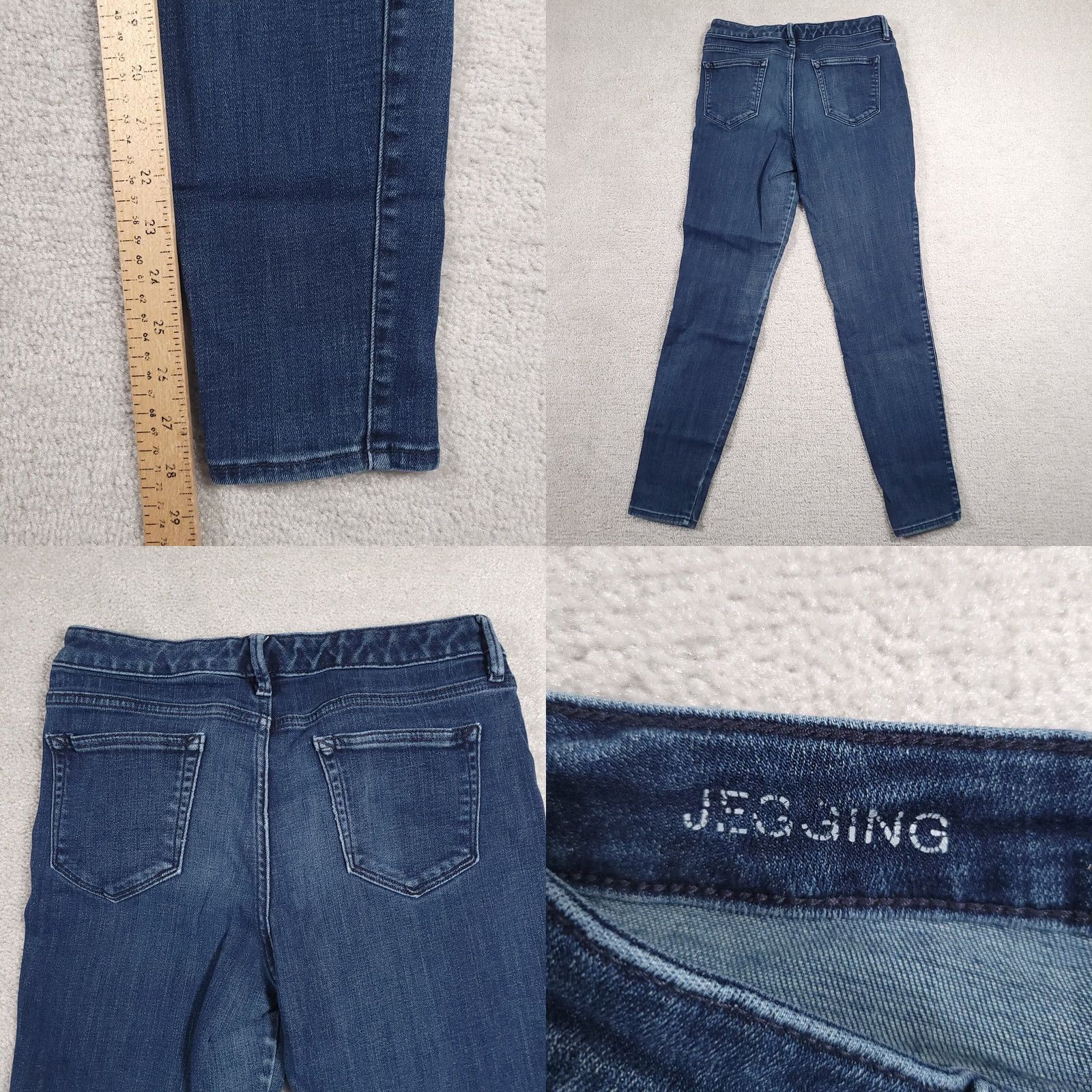 Denime a.n.a Jeans Skinny Leg Stretch Denim Low Rise 29 Women's Jeans Slim 5-Pocket Blue Moderate Wash Size 29" - 8 Thumbnail