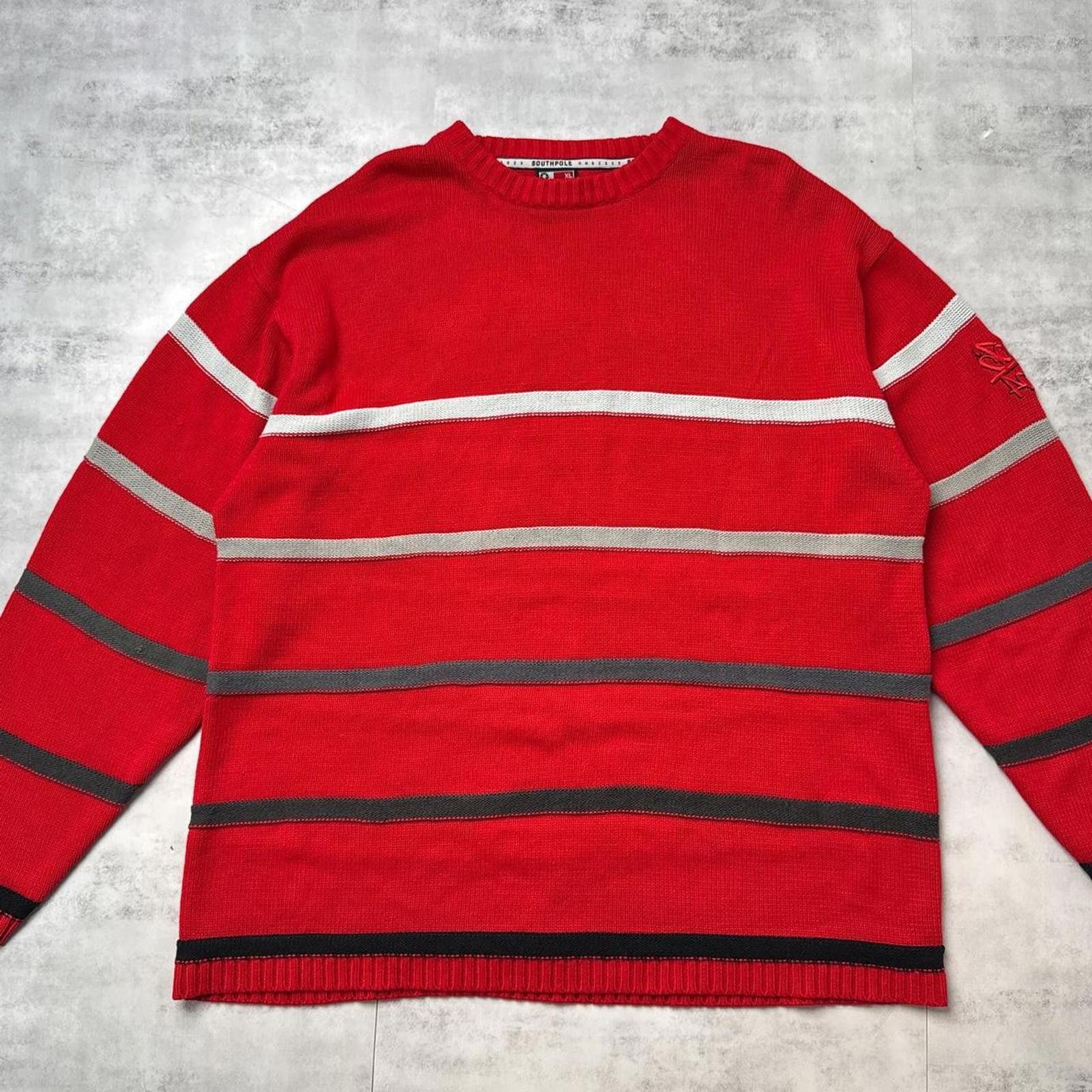Southpole Y2K Southpole Long Sleeve Striped Heavy Sweater Size US XL / EU 56 / 4 - 4 Thumbnail