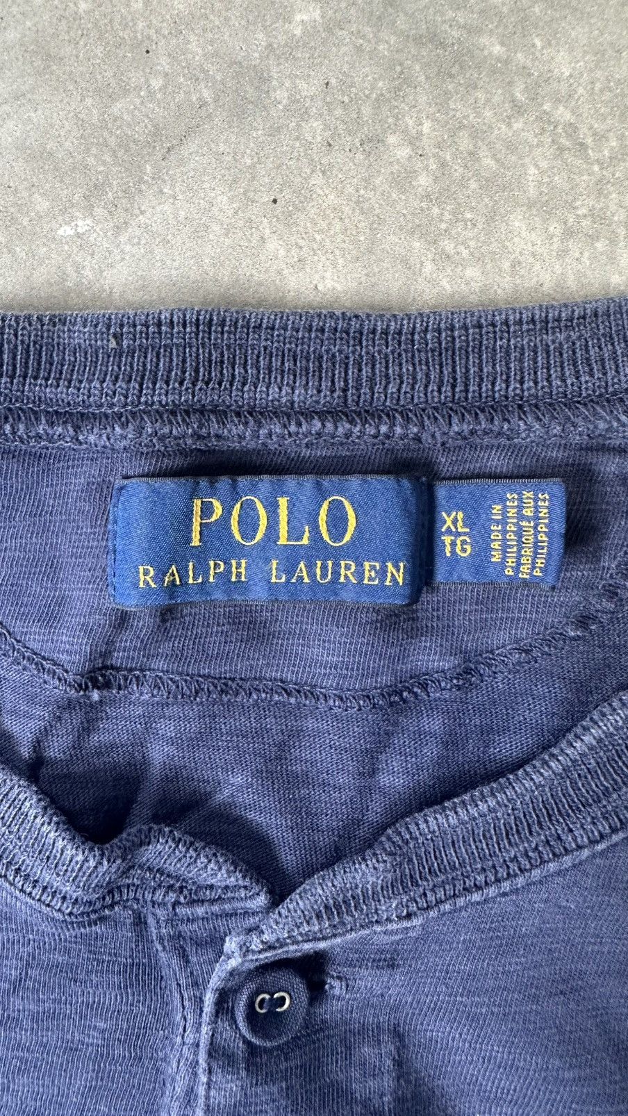 Polo Ralph Lauren VINTAGE POLO RALPH LAUREN WELL FADED LONG SLEEVE BUTTON TEE Size US L / EU 52-54 / 3 - 5 Thumbnail