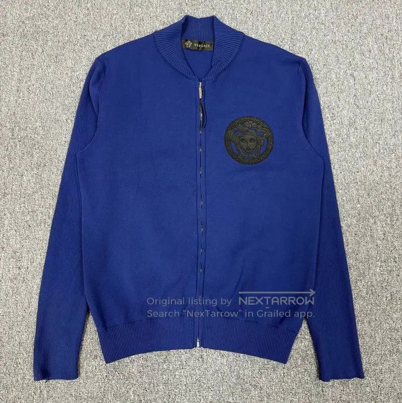 Versace Versace Blue Cotton Pullover Sweater . Size US S / EU 44-46 / 1 - 1 Thumbnail