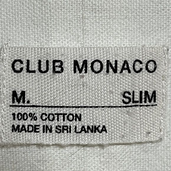 Club Monaco Club Monaco White Cotton Slim Fit Shirt - Size M Size US M / EU 48-50 / 2 - 5 Thumbnail