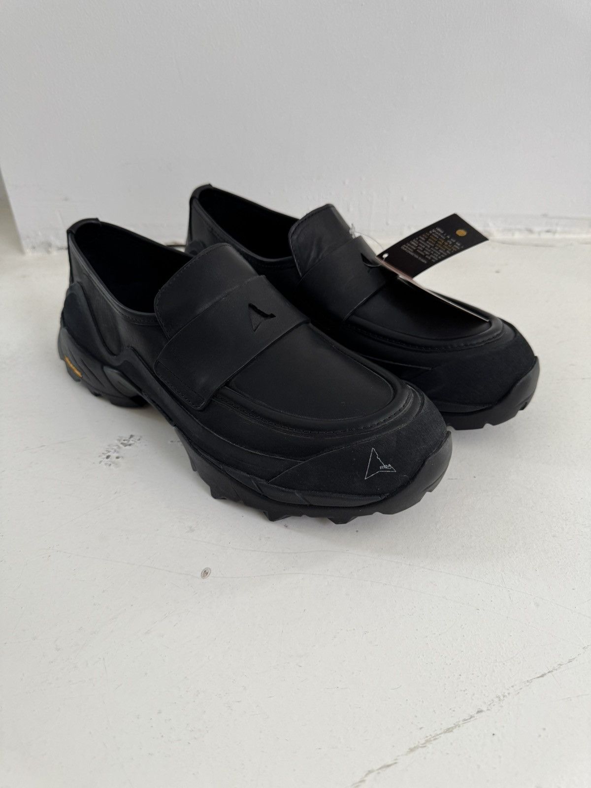 ROA ROA Black Loafer Low-top Shoes Size US 12 / EU 45 - 1 Thumbnail