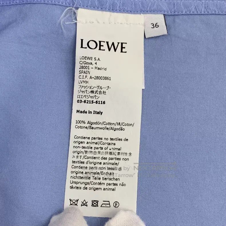 Loewe Loewe Blue Logo Subtle Pattern All-Over Print Cotton Hoode Size XS / US 0-2 / IT 36-38 - 6 Thumbnail