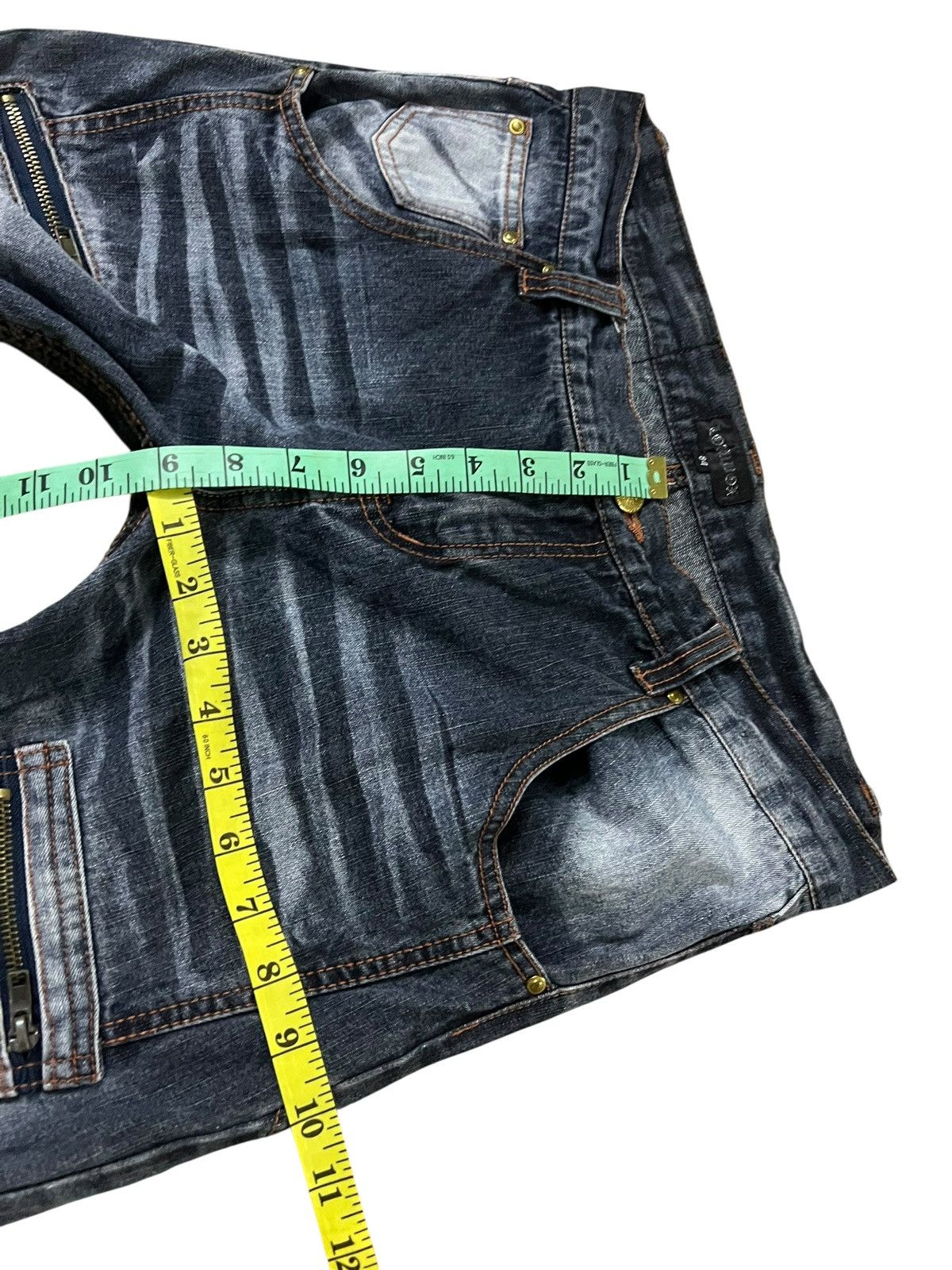 Kapital 💥Flare💥Vintage Lowbox Clawmark Distress Jean Rare Size US 33 - 4 Thumbnail