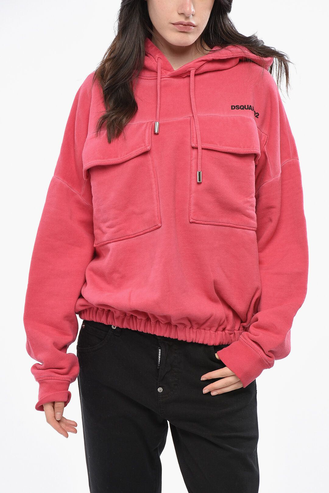 Dsquared2 Hoodie K2 FIT Acid Wash Effect with Double Pocket Size XS / US 0-2 / IT 36-38 - 1 Thumbnail