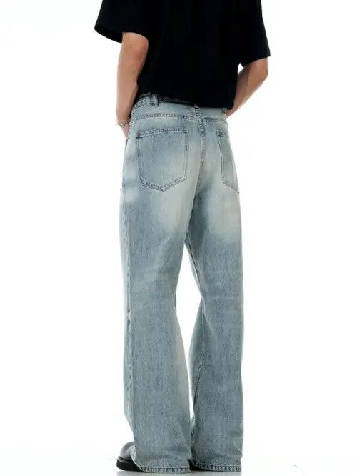 VIBE American retro light blue street casual loose flared jeans Size US 32 / EU 48 - 8 Thumbnail