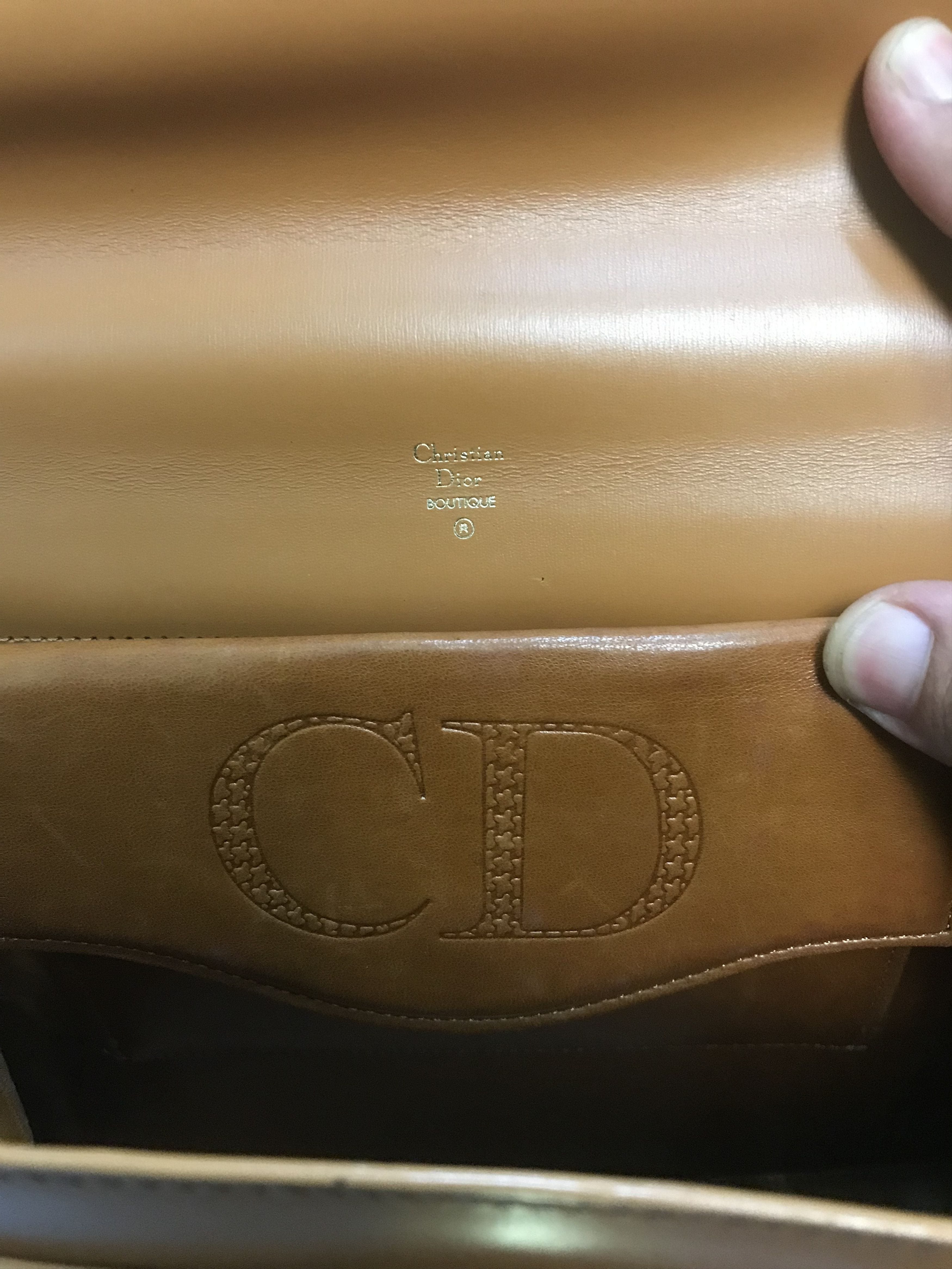 Christian Dior Monsieur Cristian Dior Leather Brown HandBag Size ONE SIZE - 18 Thumbnail