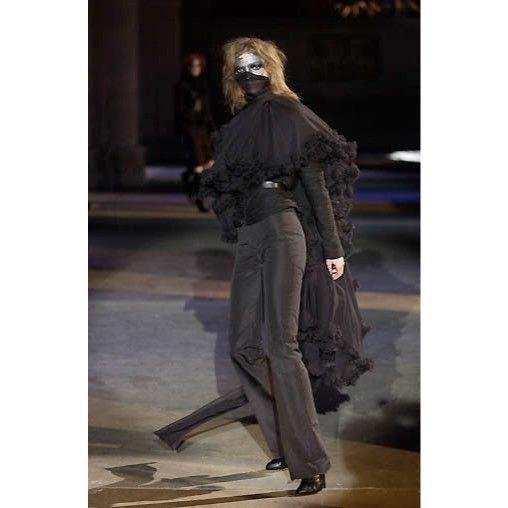 Alexander McQueen Alexander McQueen FW 2002 Black Silk Pants Size IT 42 fits U Size 27" / US 4 / IT 40 - 1 Thumbnail