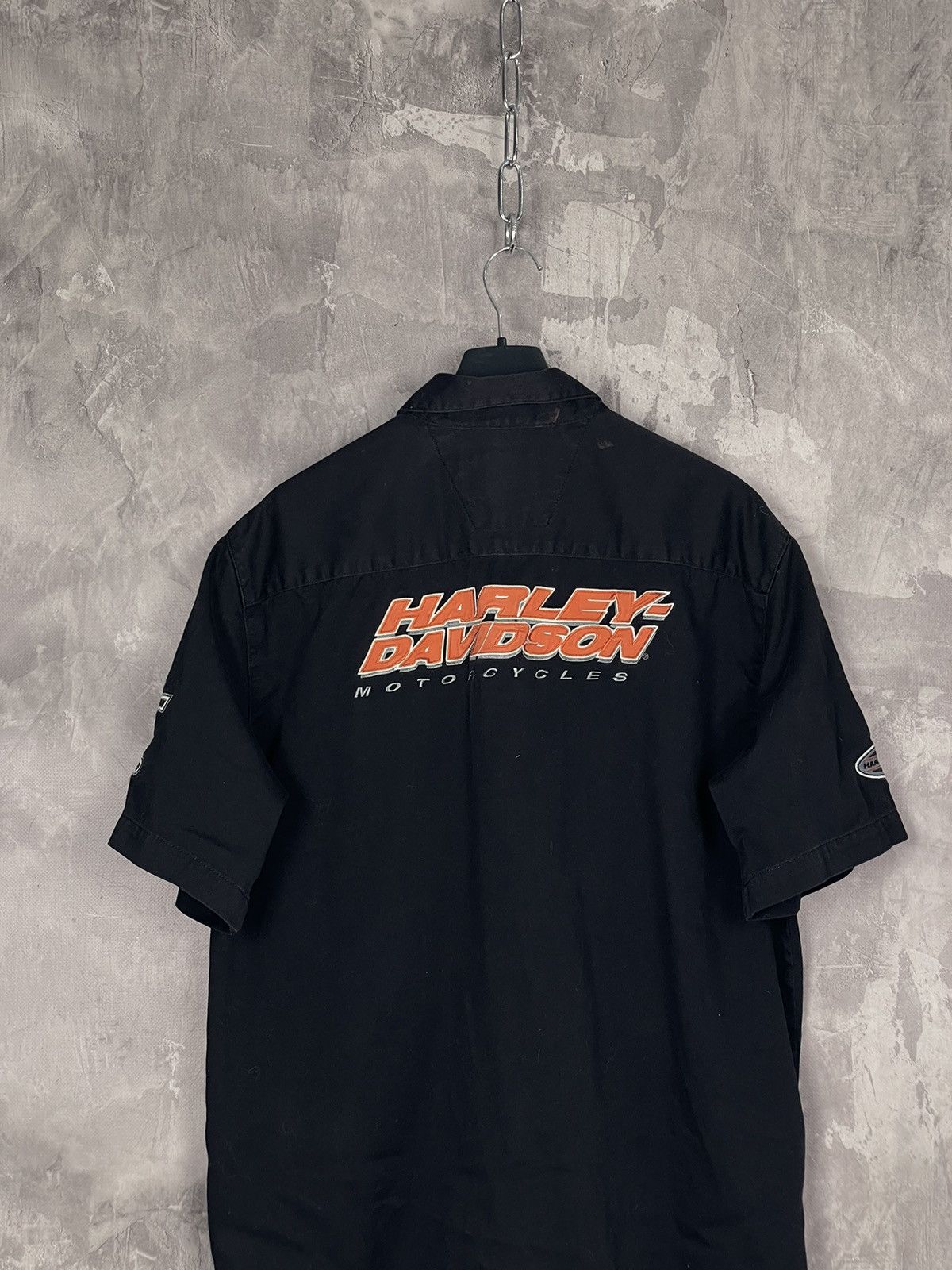 Harley Davidson Harley Davidson Big Embroided Logo Y2K Bike Shirt Button Ups Size US M / EU 48-50 / 2 - 11 Thumbnail