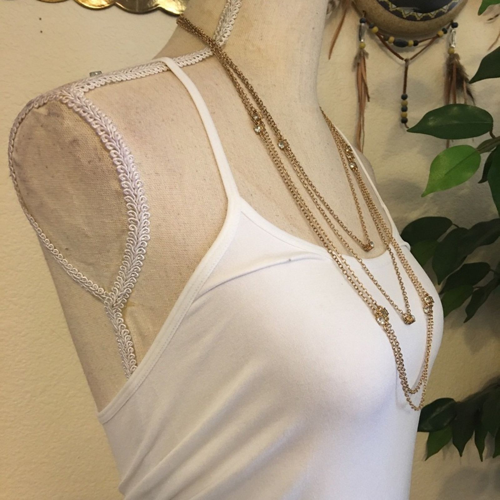 Loft Vintage LOFT quadruple layered gold chain necklace Size ONE SIZE - 2 Thumbnail