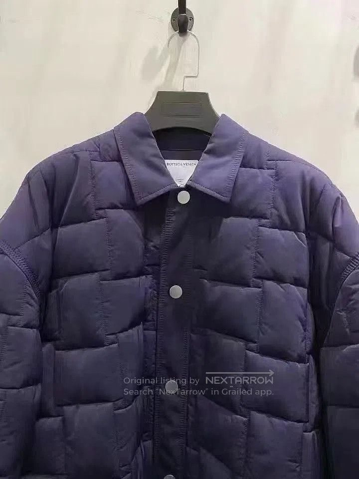Bottega Veneta Bottega Veneta Purple Woven Check Padded Coat. Size US XL / EU 56 / 4 - 3 Thumbnail