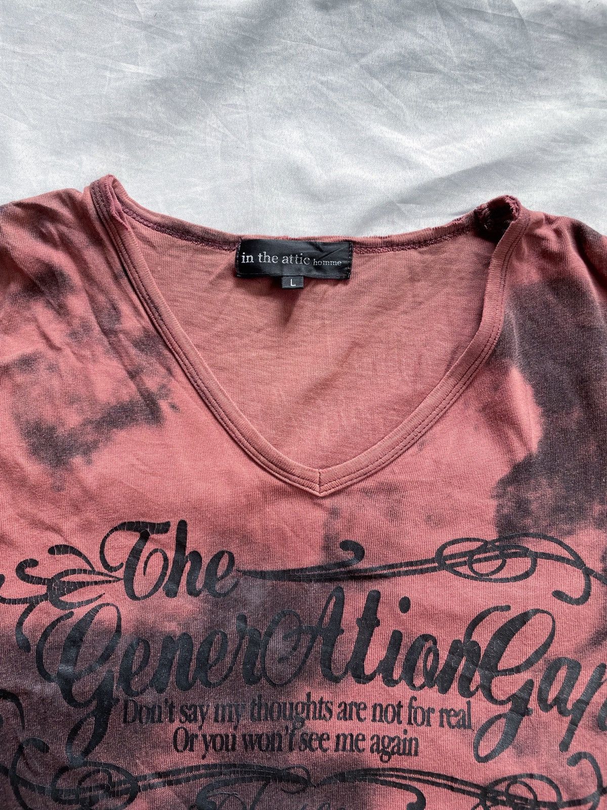 In The Attic IN THE ATTIC DISTRESSED STYLE POEM TEE Size US L / EU 52-54 / 3 - 3 Thumbnail